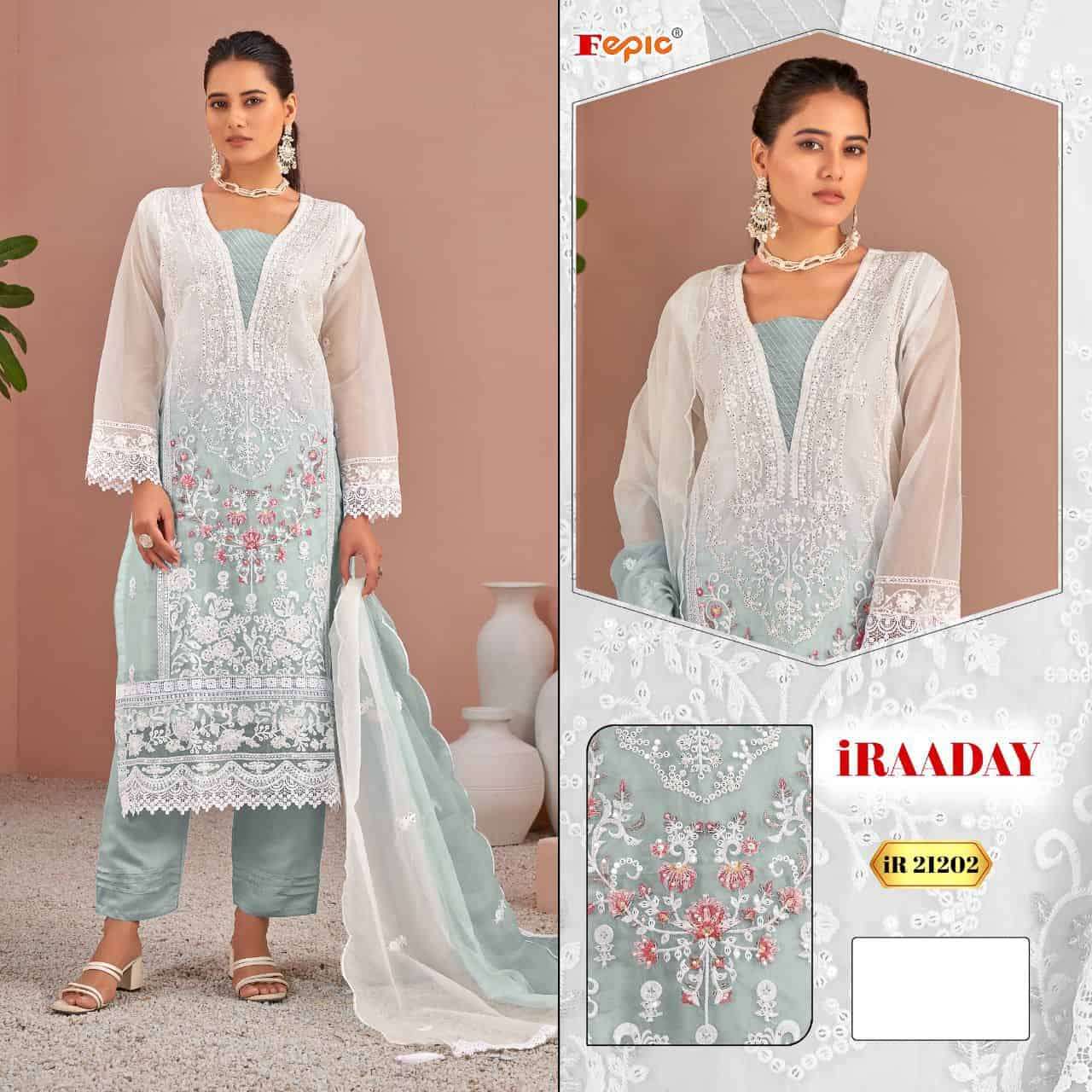 Fepic Rosemeen Organza Embroidered Salwar Suit