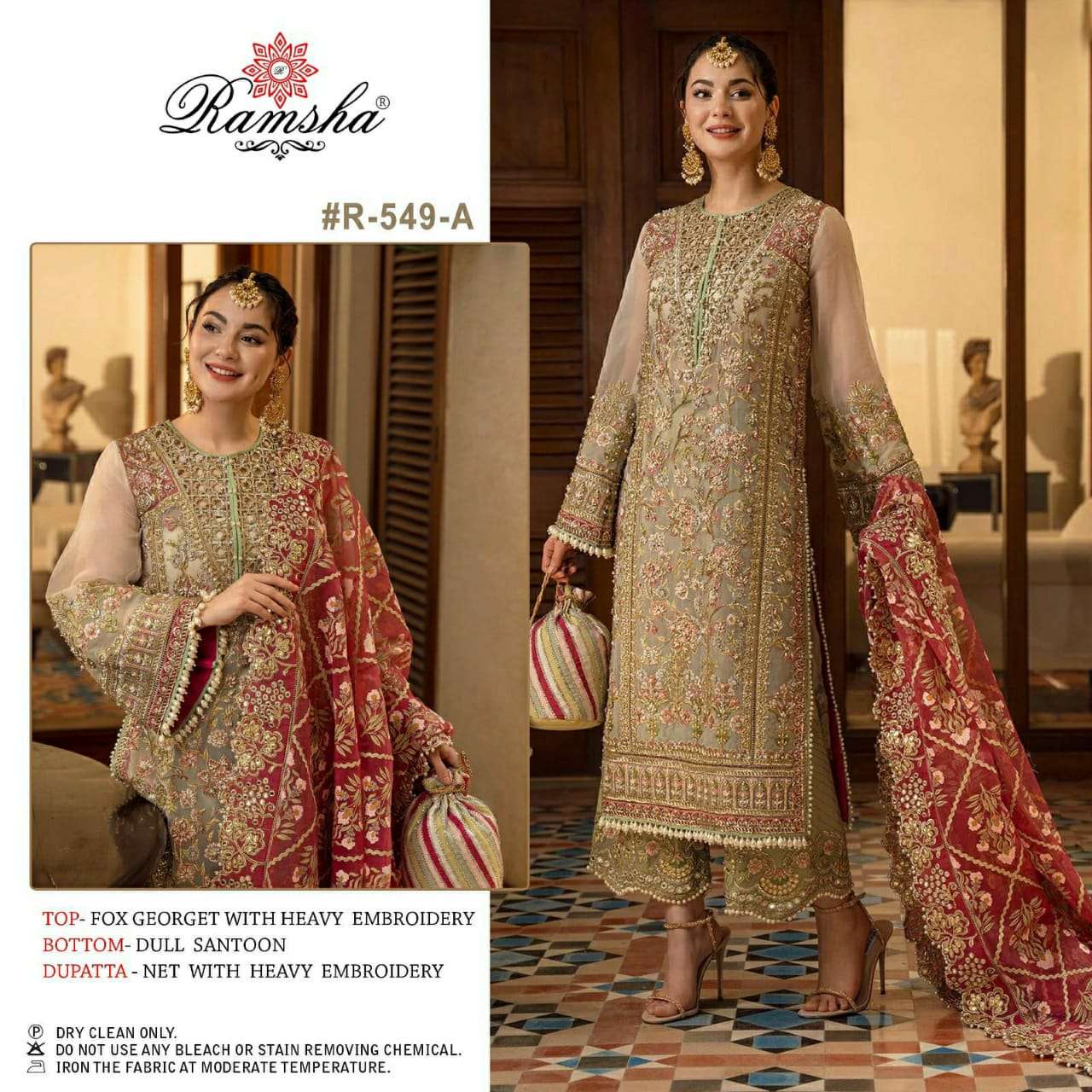 Ramsha R 549 Nx Heavy Work Pakistani Dress New Collection