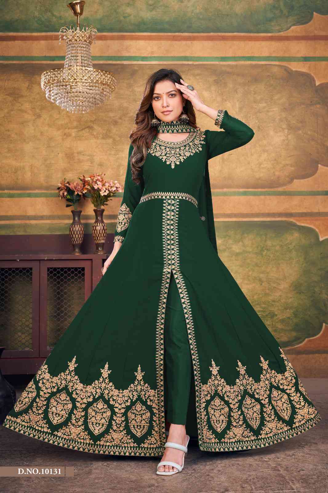 Anjubaa Vol 13 Designer Front Cut Party Wear Dress