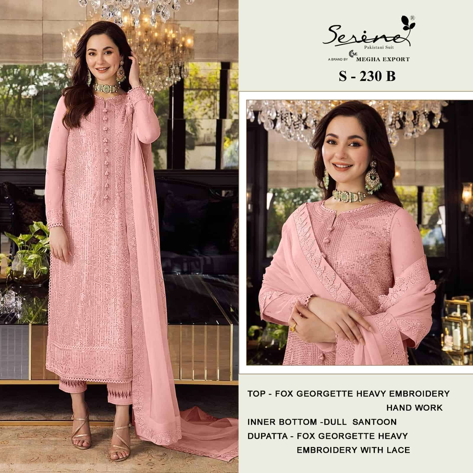 Serine S 230 B Luxurious Georgette Latest Designer Festive Wear Dress Collection