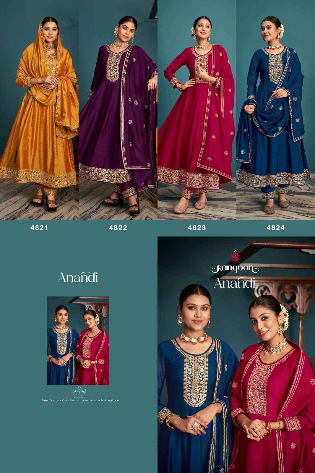 Rangoon Anandi New Designs Readymade Anarkali Style Dress Festive Collection
