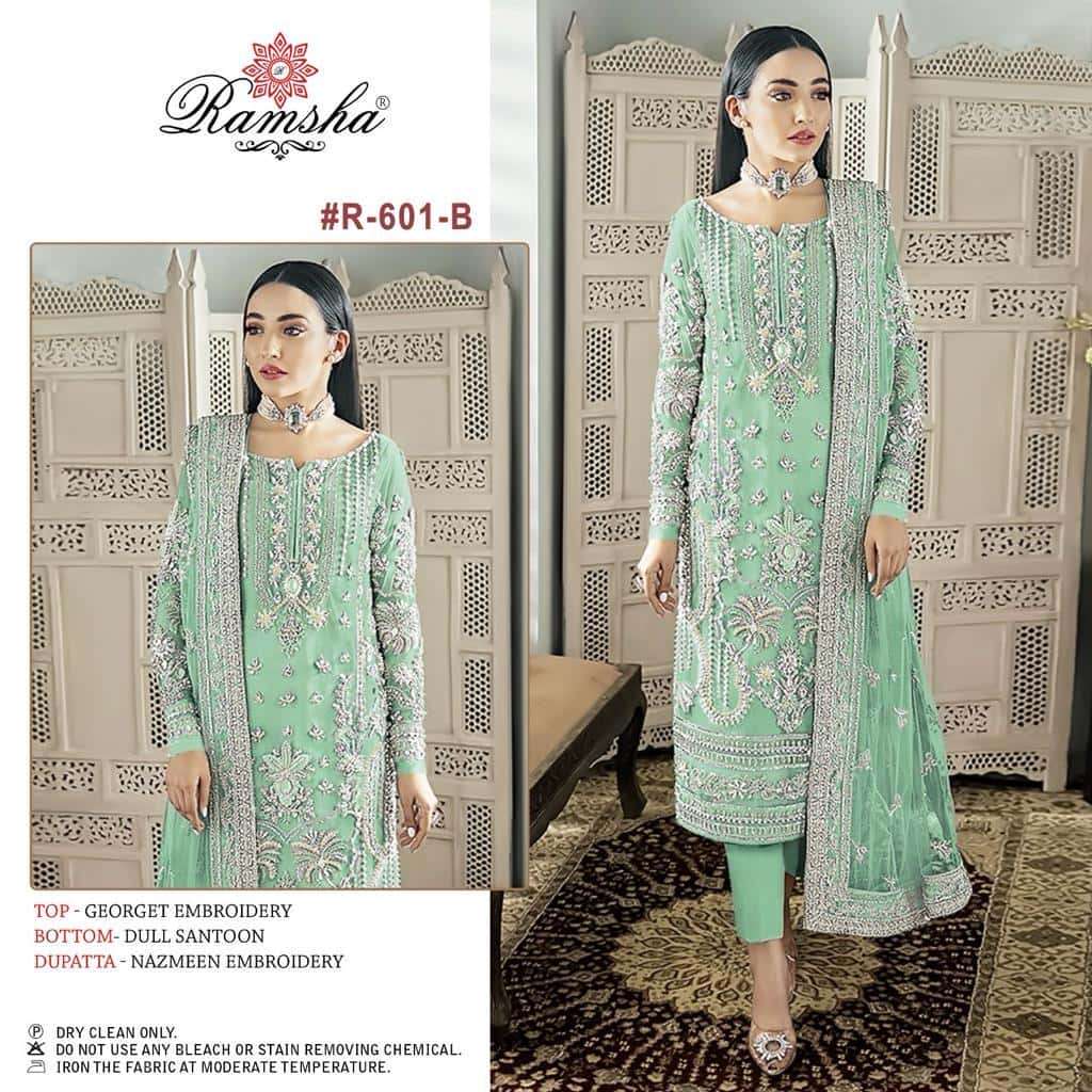 Ramsha R 601 B Festive Wear Style Latest Pakistani Designer Salwar Suit
