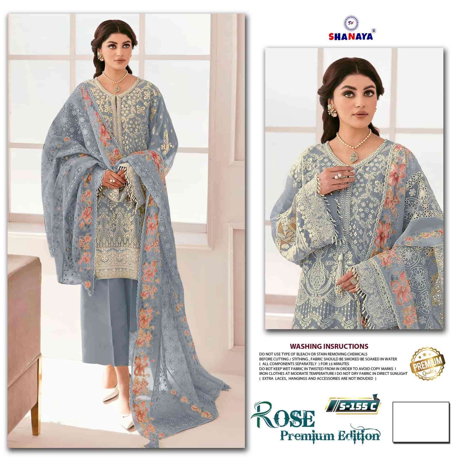 Shanaya S-155 C Rose Premium Pakistani Suit
