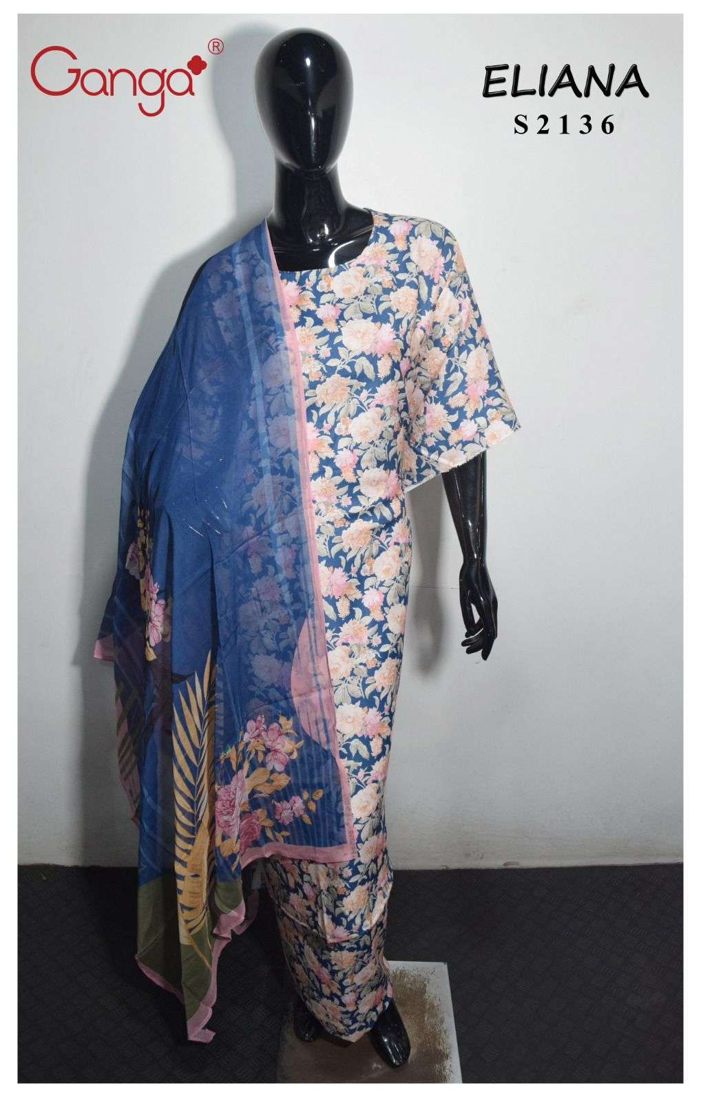 Ganga Eliana Digital Print Pashmina Branded Winter Suits