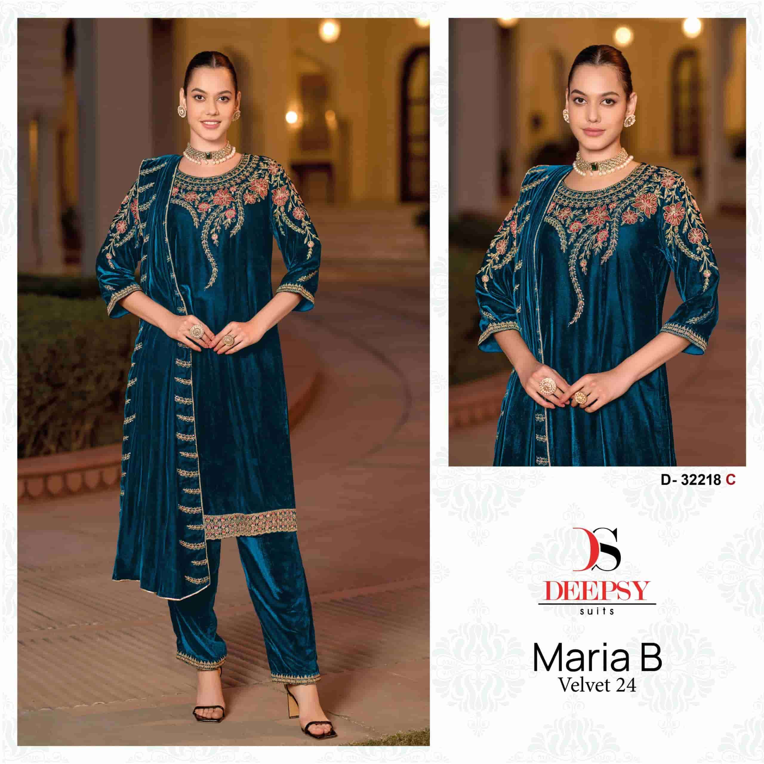 Deepsy D 32218 C Exclusive Latest Designer Velvet Suit Ensemble