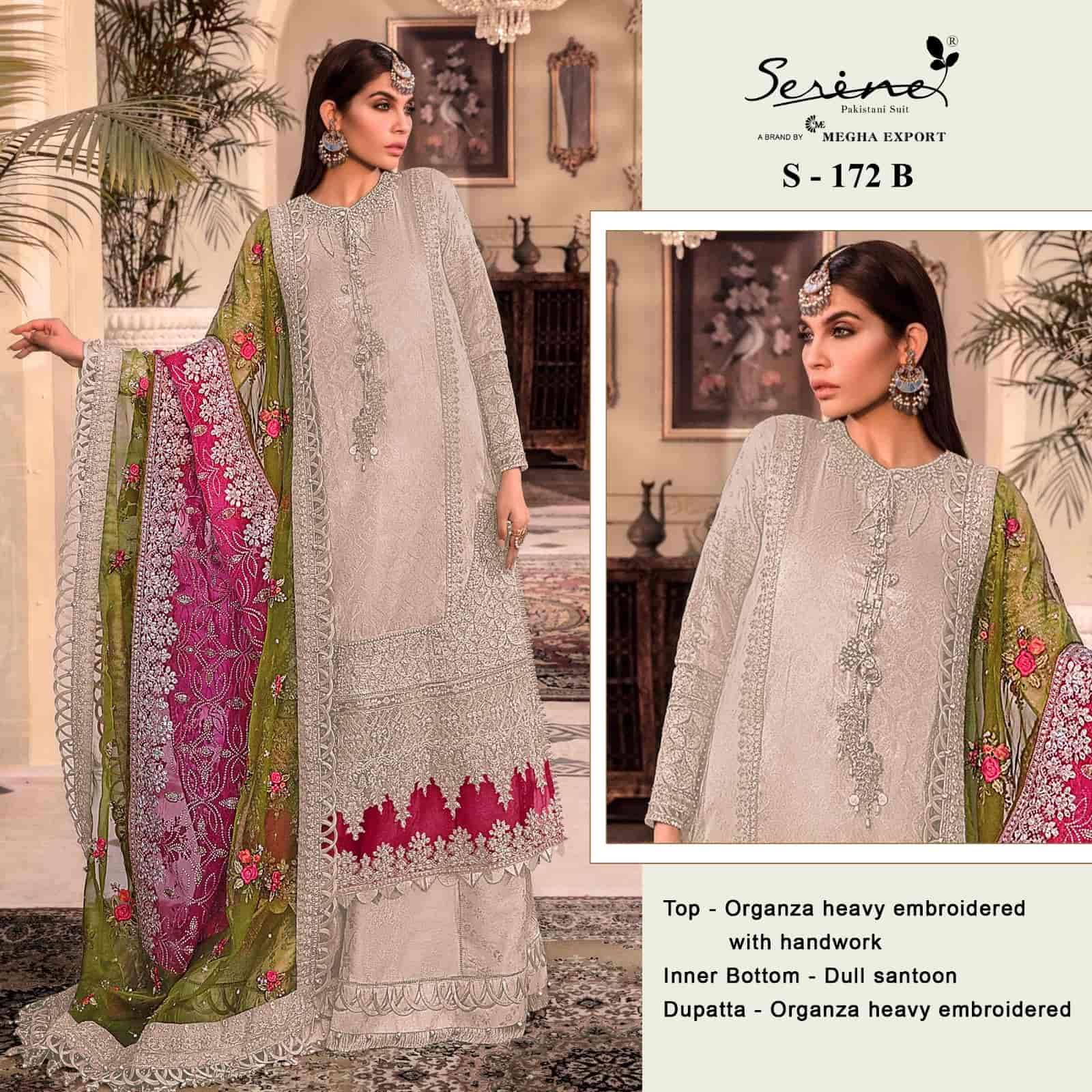 Serine S 172 B Organza Embroidered Latest Salwar Suit Online