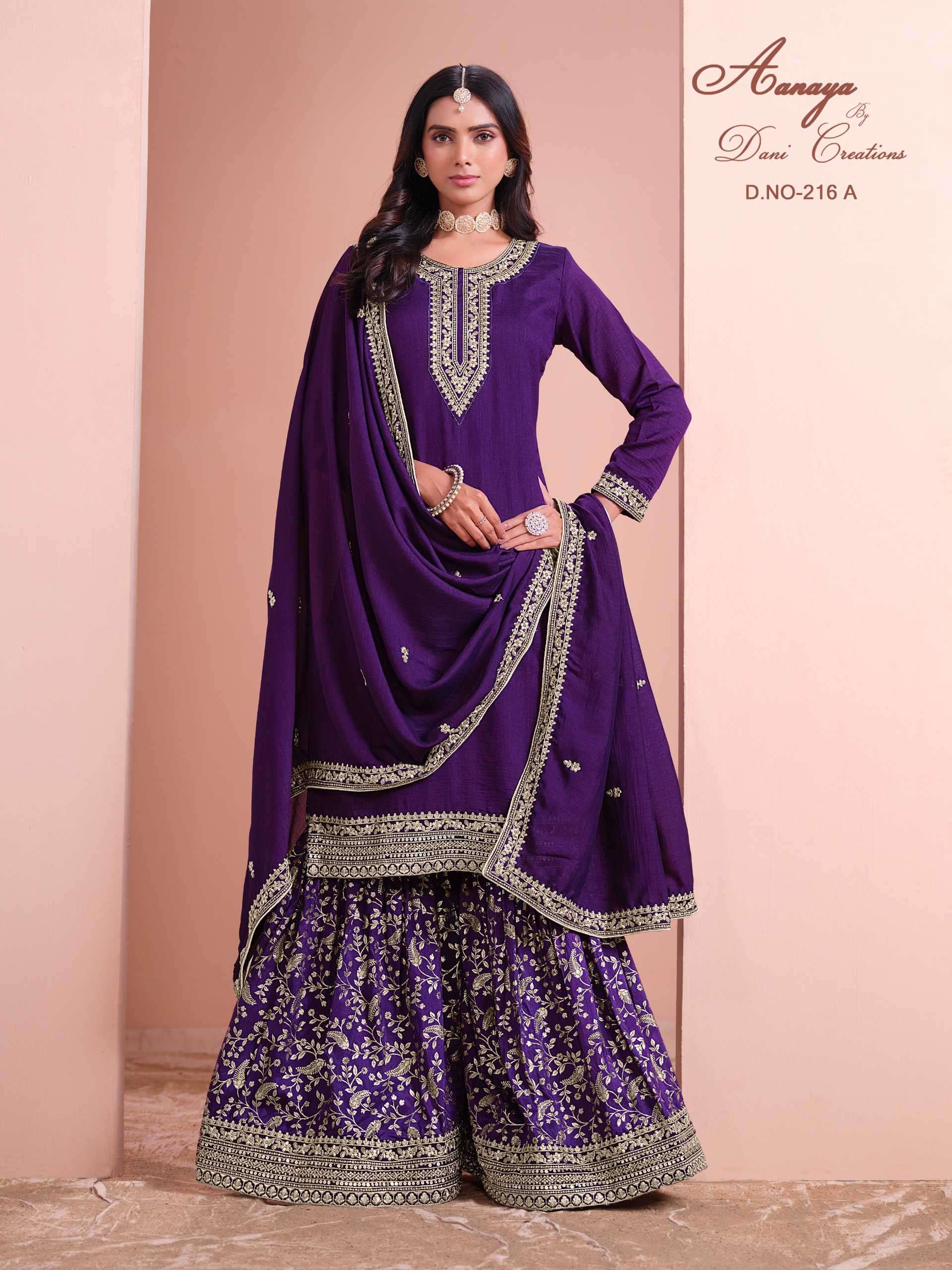 Aanaya Vol 216 Art Silk Wedding Salwar Suit
