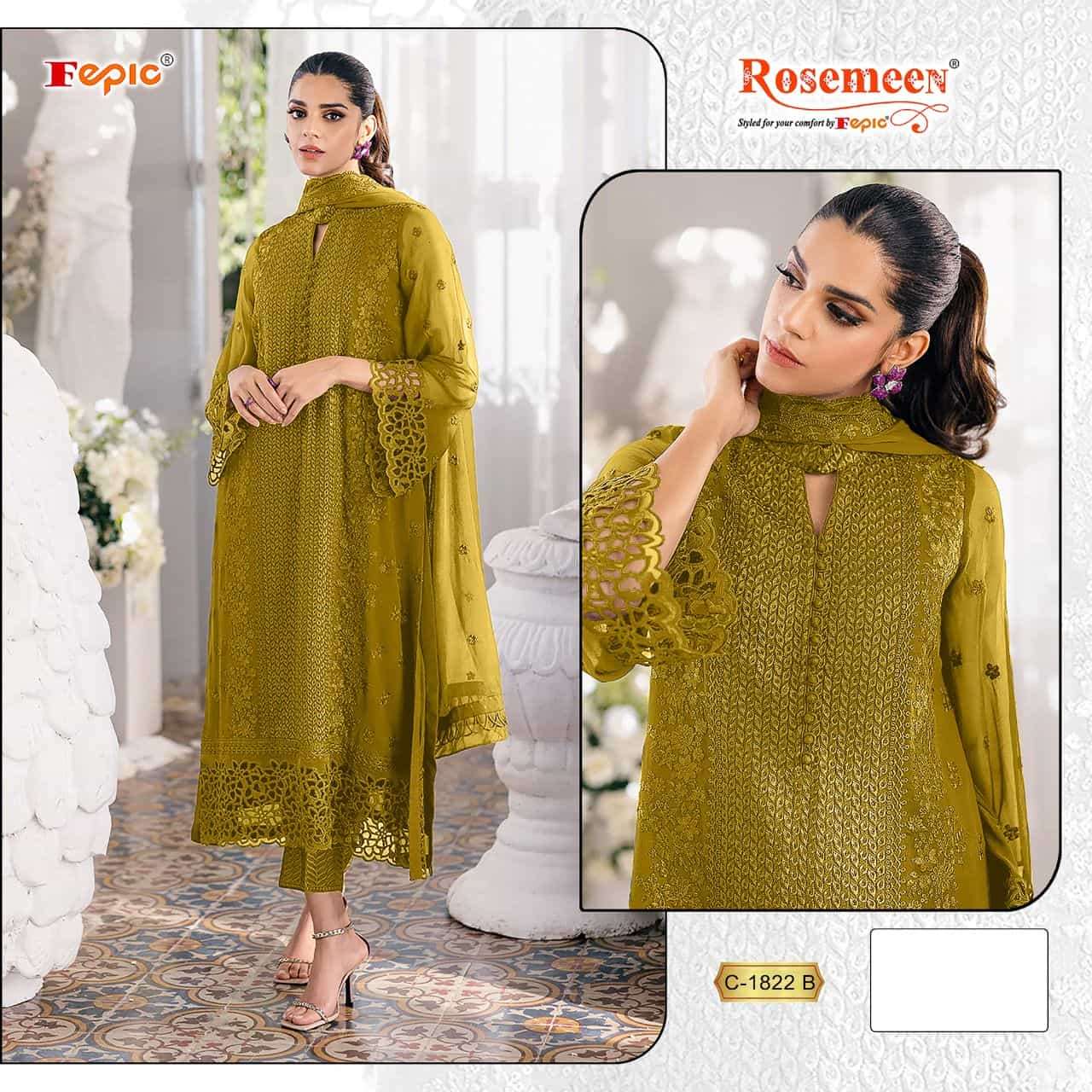 Fepic C 1822 B Festive Wear Style Designer Pakistani Salwar Kameez Ensemble