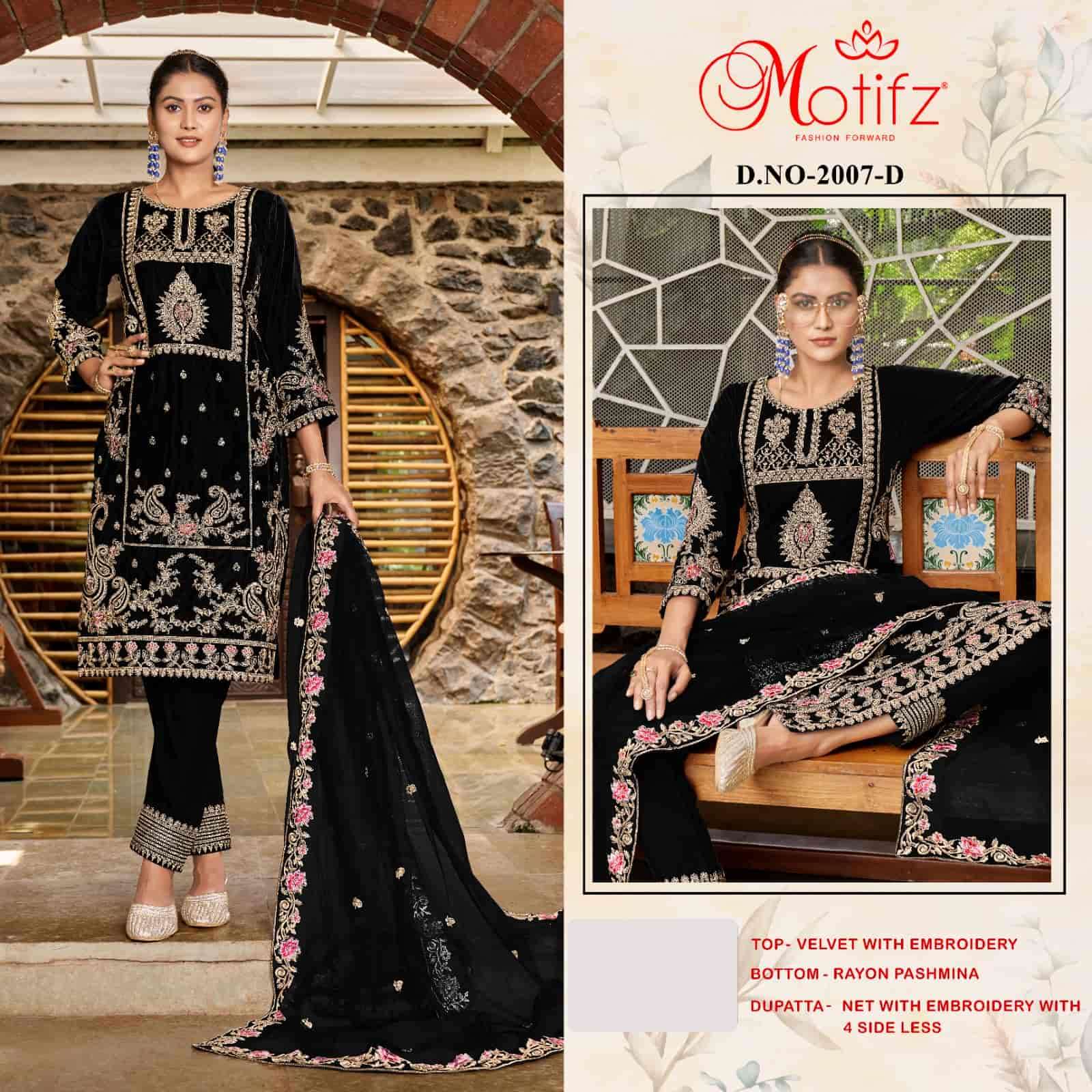 Motifz 2007 D Exclusive Heavy Designer Style Party Wear Velvet Collection