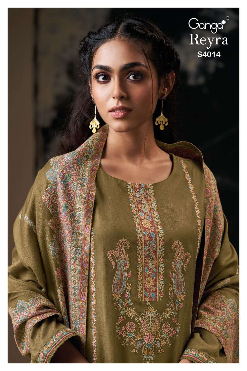 Ganga Fashion Reyra 4014 Pure Pashmina Winter Wear Fancy Suits
