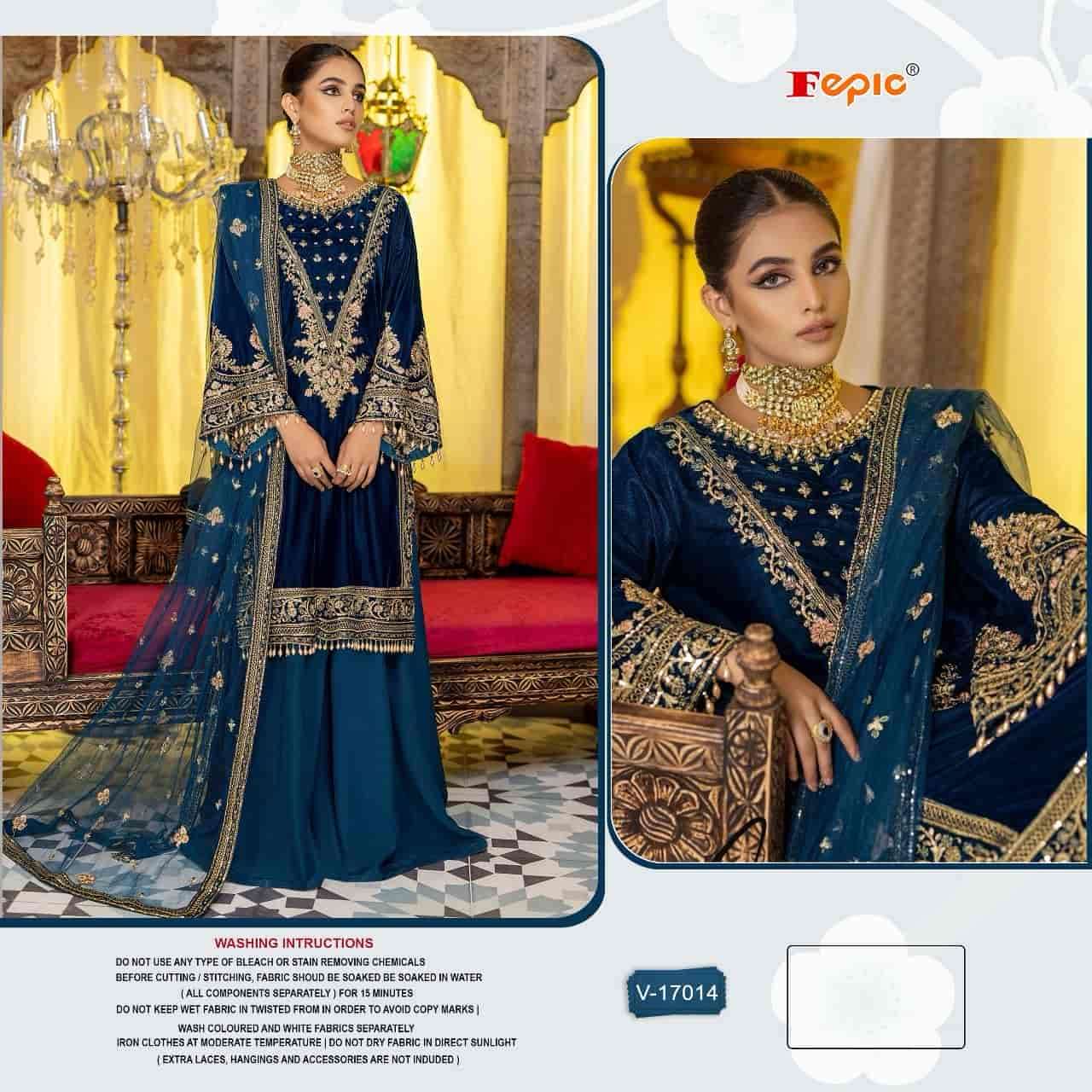 Fepic V 17014 Pakistani Style Latest Designer Velvet Salwar Suit Exporter