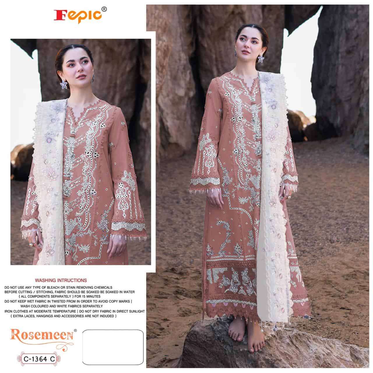 Fepic Rosemeen C 1364 C Embroidered Cotton Dress