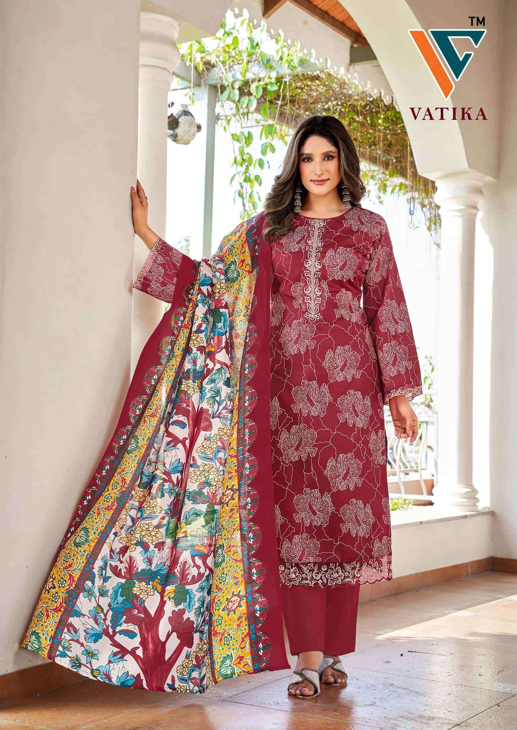 Vandana Fashion Vatika Vol 2 Fancy Cotton Ladies Suit Catalog Wholesalers