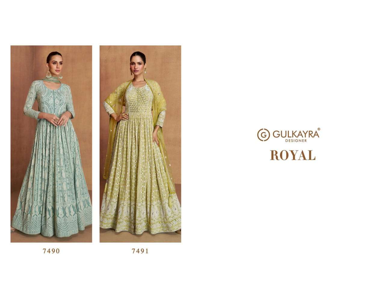 Gulkayra Royal 7490 And 7491 Latest Designer Partywear Gown
