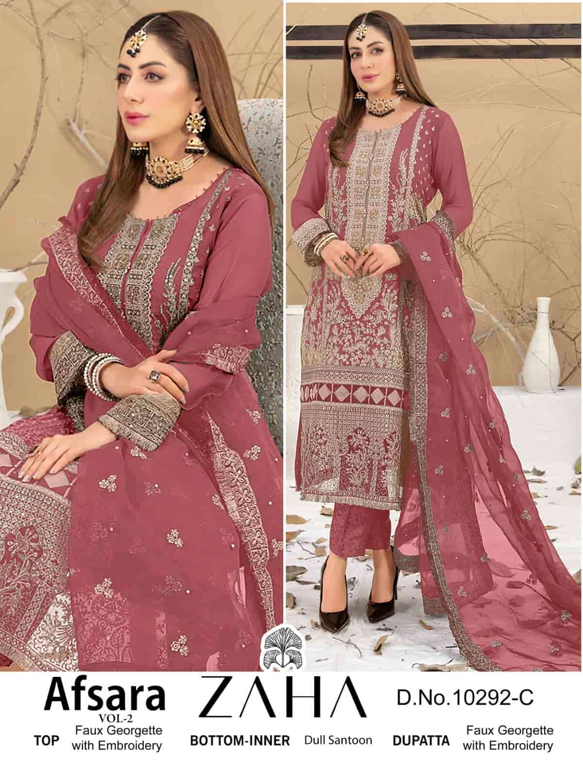 Zaha 10292 C Exclusive Heavy Embroidered Pakistani Festive Collection