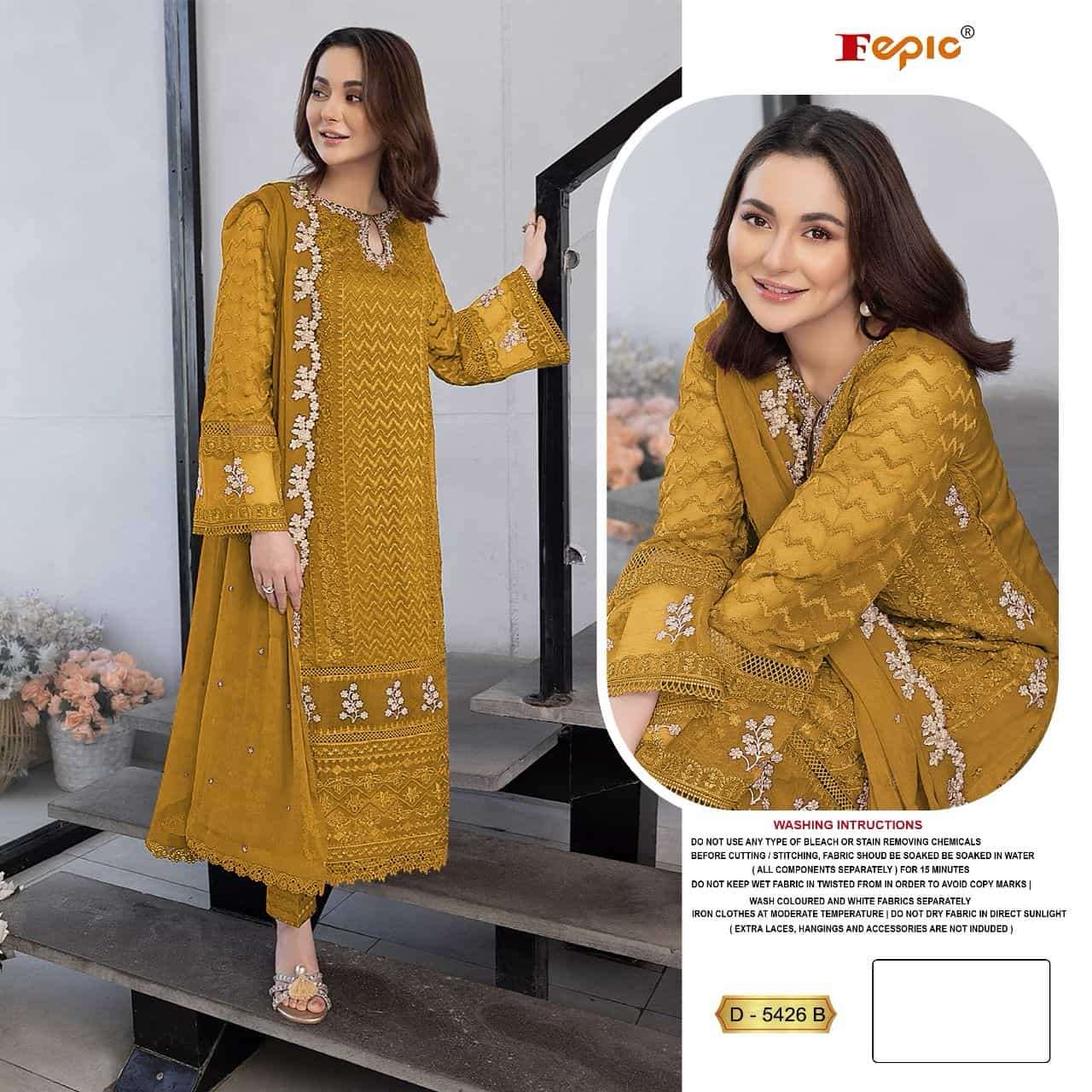 Fepic Rosemeen Georgette Pakistani Suit D 5426 B