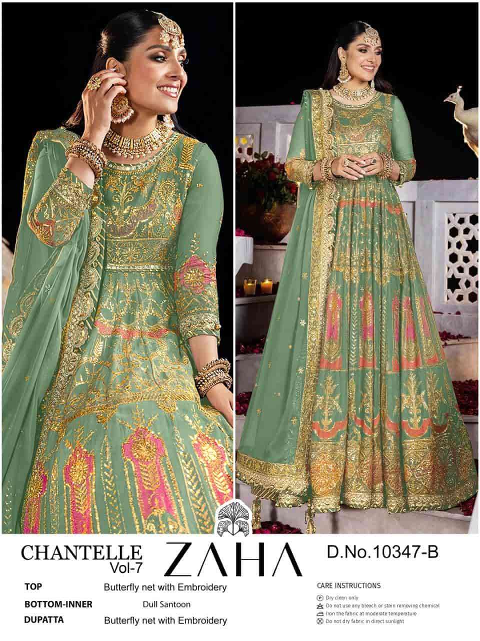 Zaha 10347 B Pakistani Exclusive Heavy Designer Festive Wear Collection