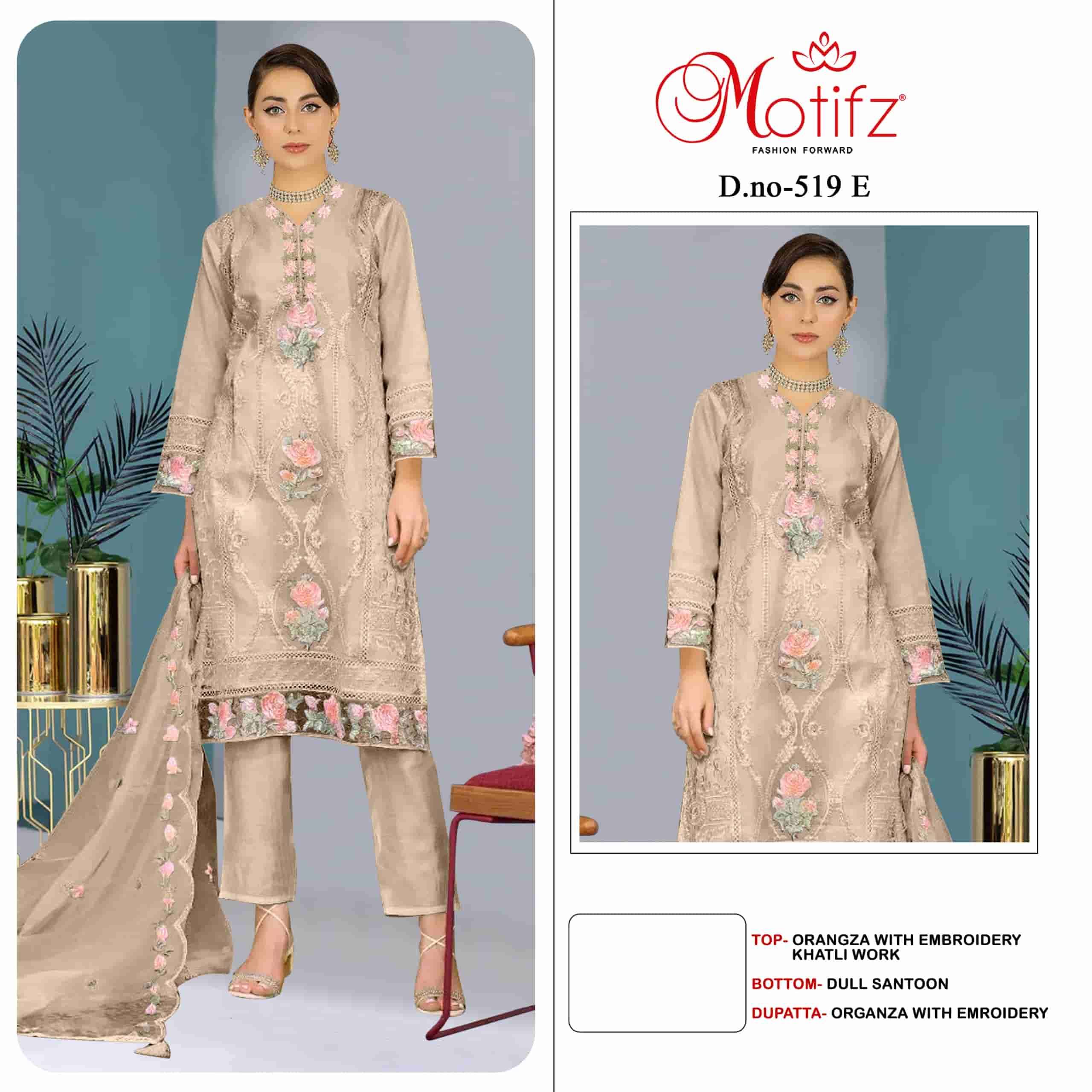 Motifz 519 E Designer Pakistani Organza Suit