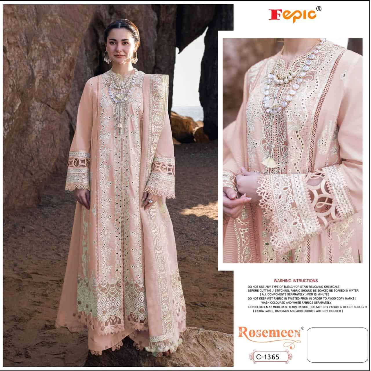 Fepic Rosemeen C-1365A Cotton Pakistani Suit