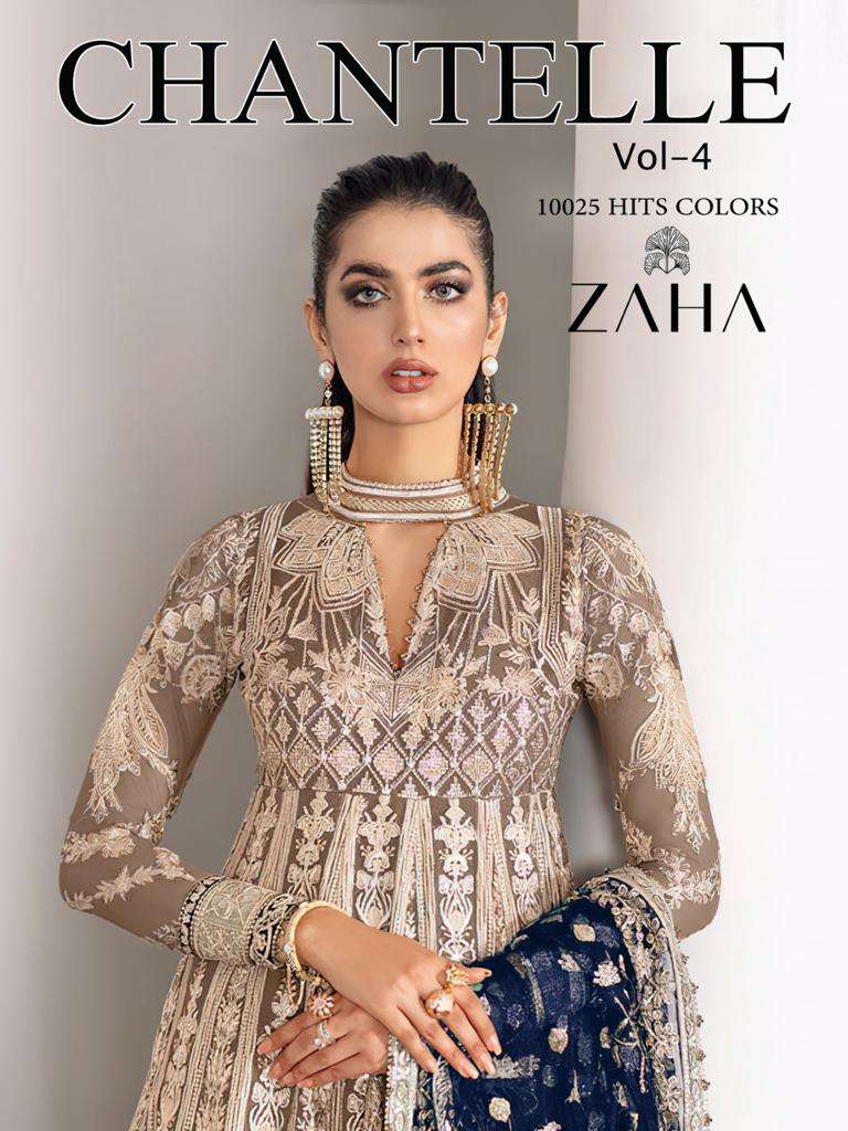 Zaha Chantelle Vol 4 Designer Pakistani Suit