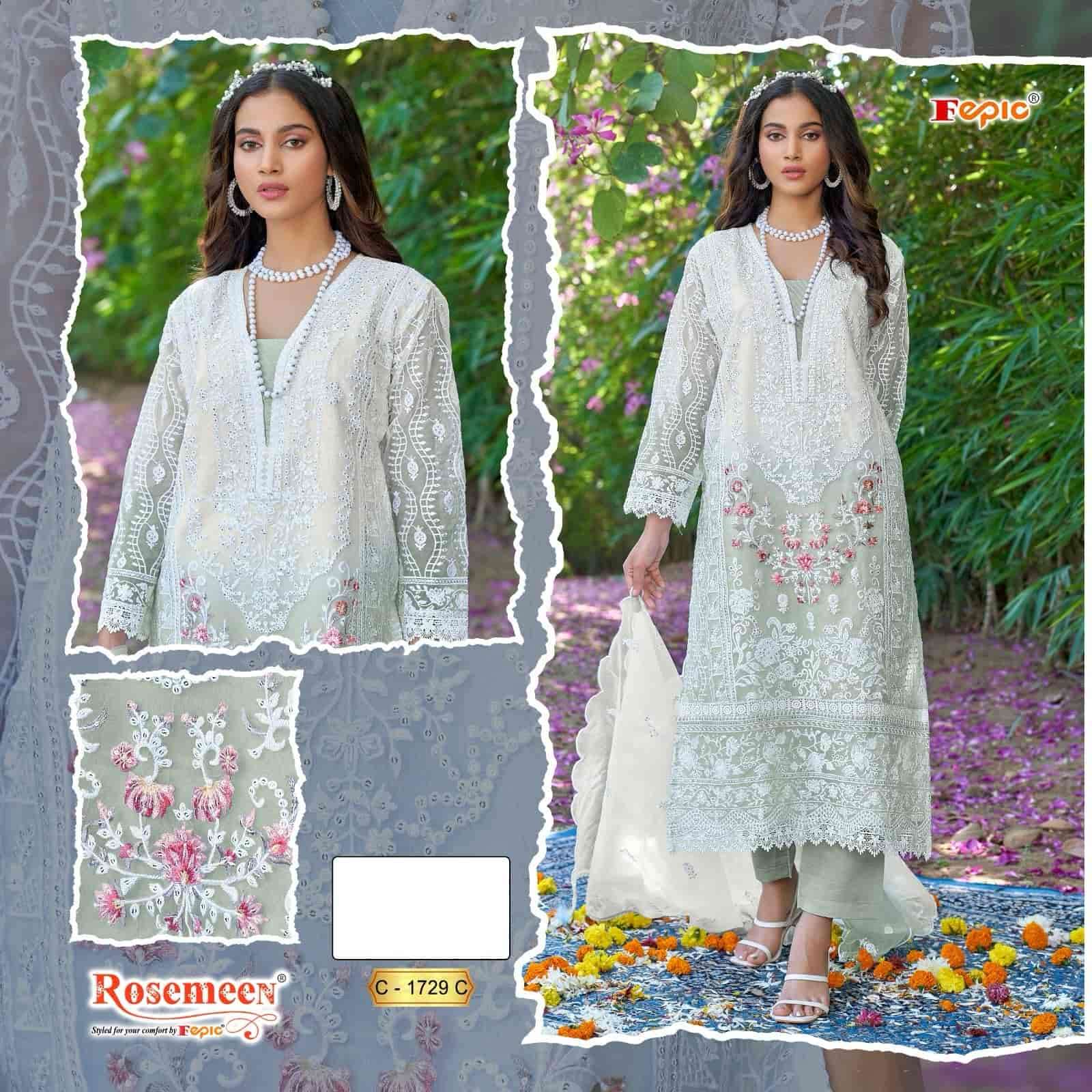 Fepic Rosemeen Organza Embroidered Salwar Suit