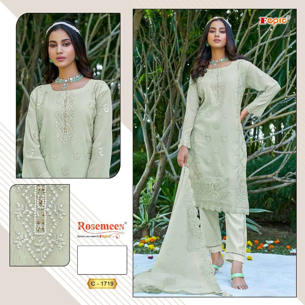 Fepic Rosemeen Embroidered Georgette Salwar Suit