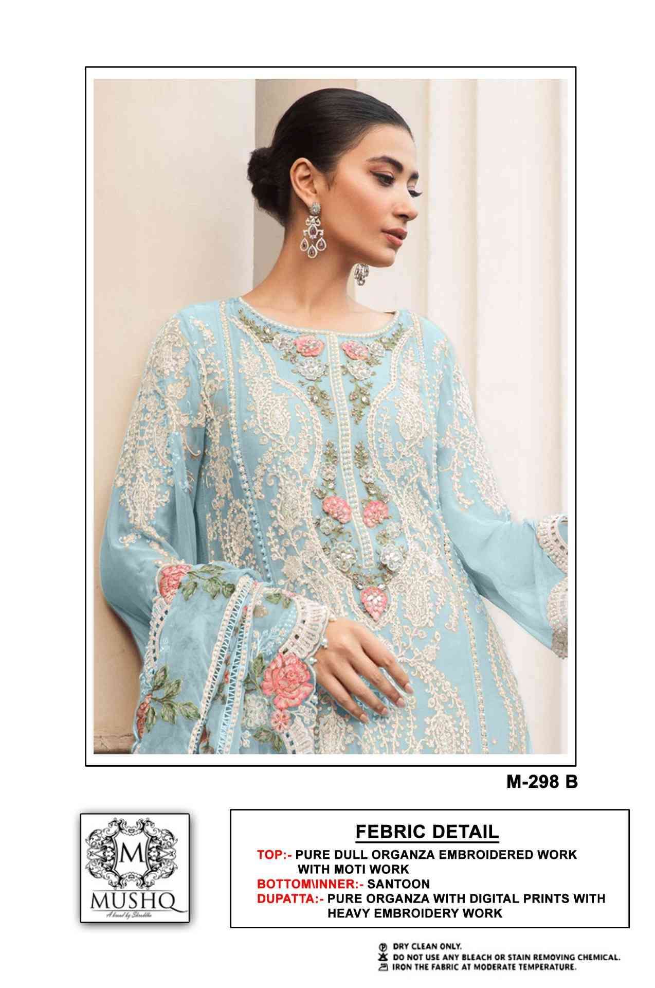 Mushq M-298 B Designer Organza Salwar Suit