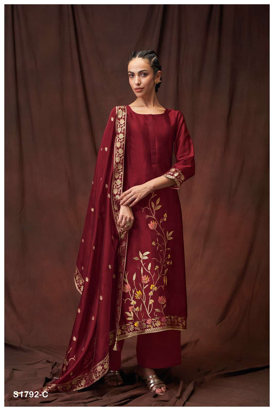 Ganga Chaitra 1792 C Latest Designs Partywear Ladies Dress