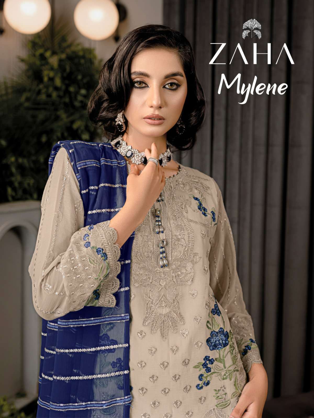 Zaha Mylene Vol 1 10267 To 10269 Designer Pakistani Georgette Suit