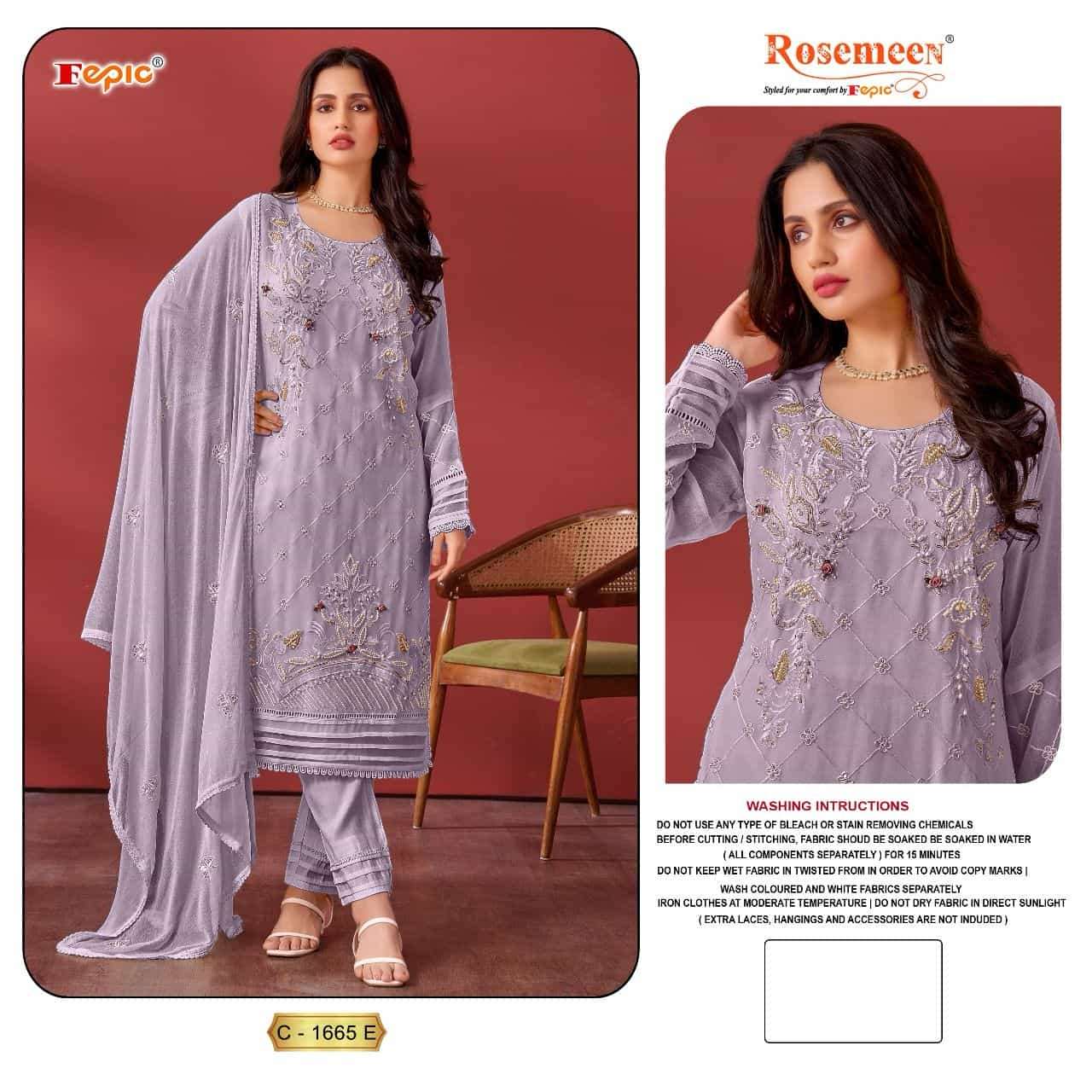 Fepic Rosemeen C 1665 E Embroidered Salwar