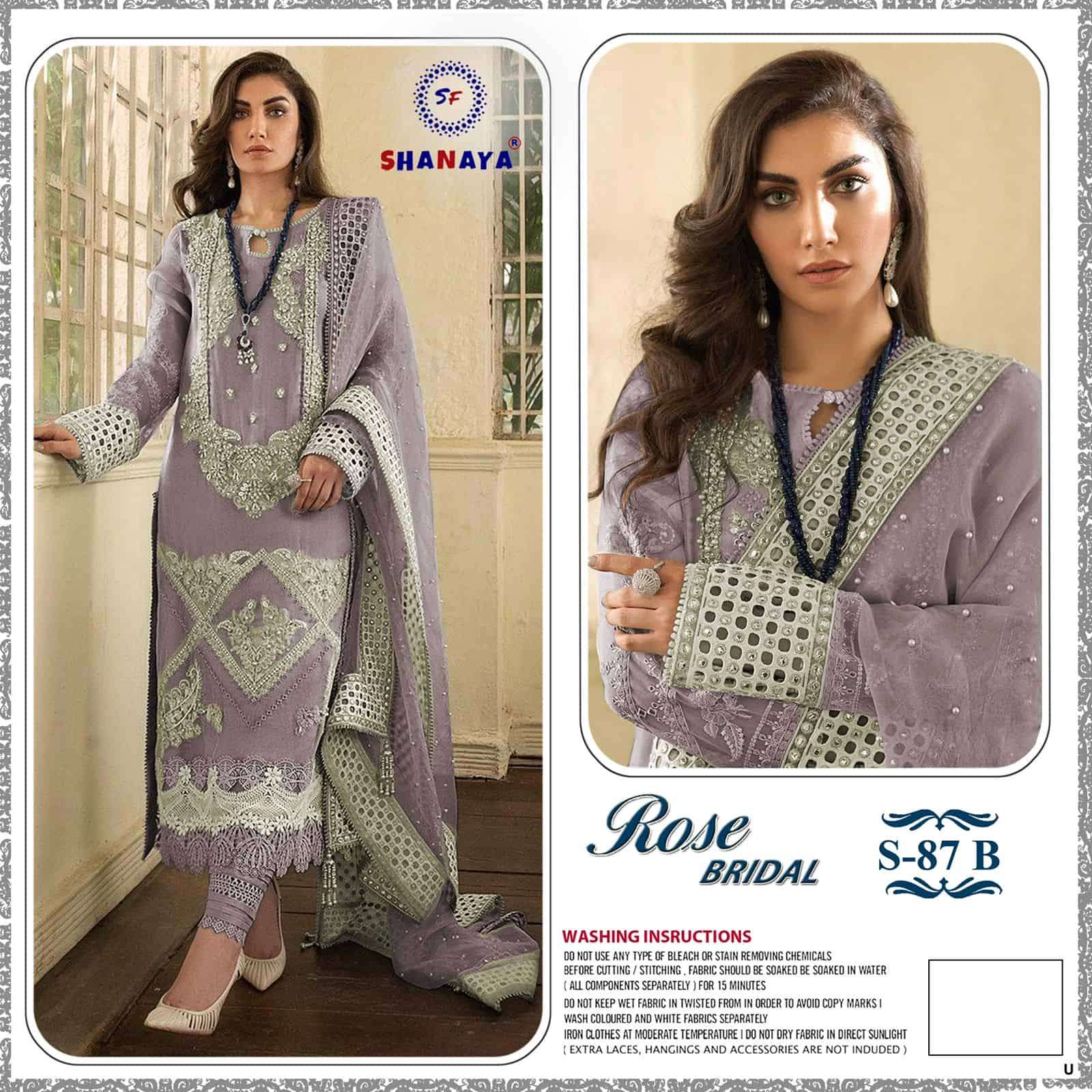 Shanaya Rose Bridel S 87 Edition Pakistani Style Heavy Designer Salwar Suit Wholesalers