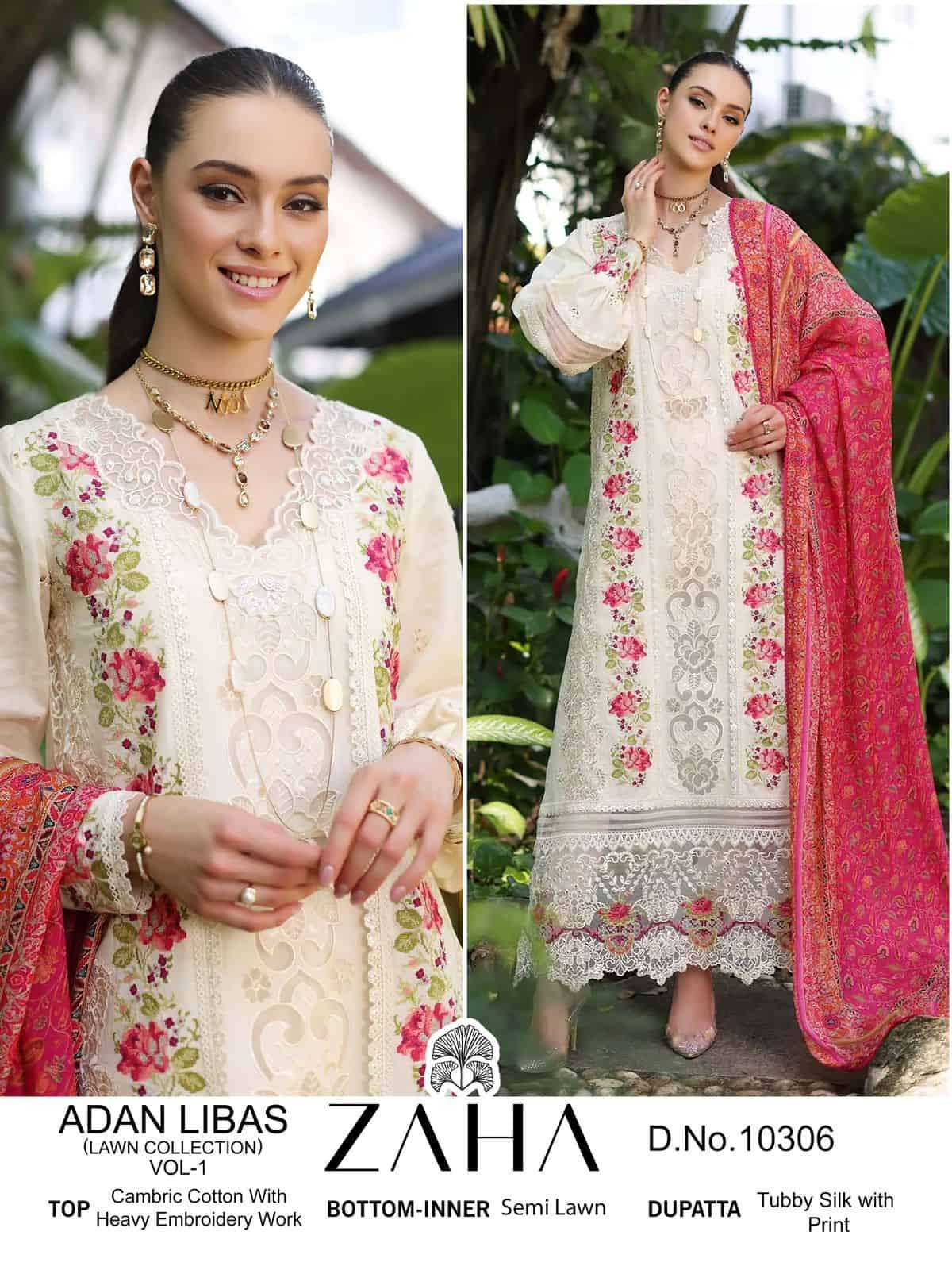 Zaha 10306 Embroidered Pakistani Salwar Suit