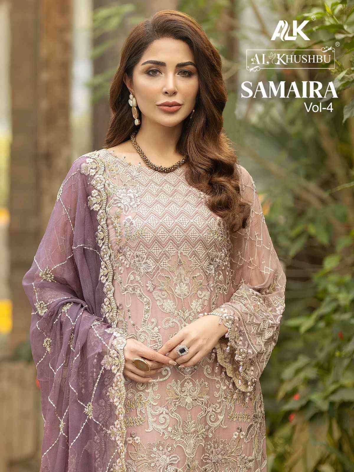 Al Khushbu Samaira Vol 4 Heavy Work Pakistani Suit New Collection