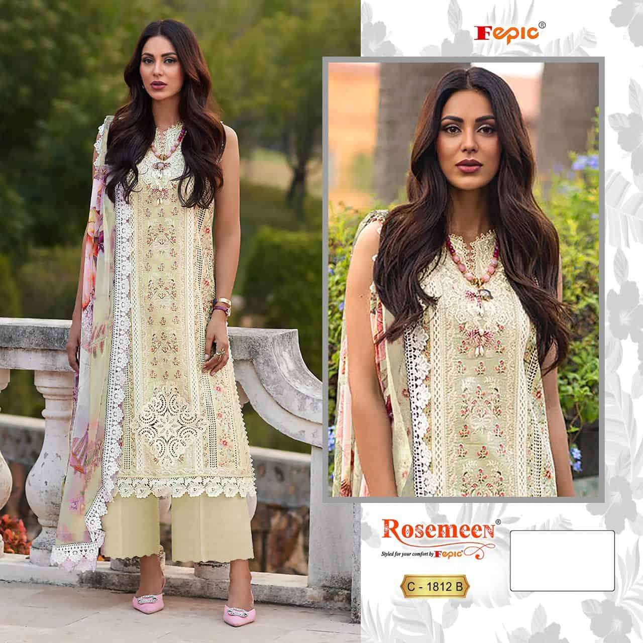 Fepic Rosemeen C 1812 B Cotton Pakistani Suit