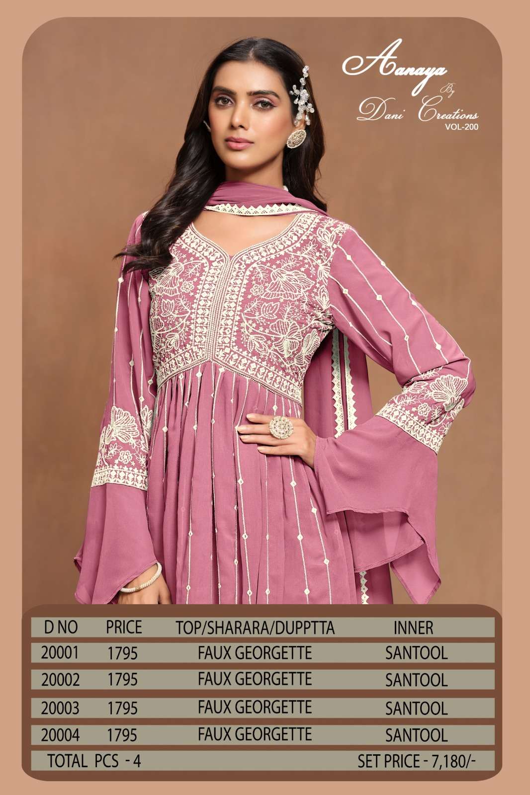 Twisha Aanaya Vol 200 Festive Wear Style Designer Georgette Suit Wholesalers