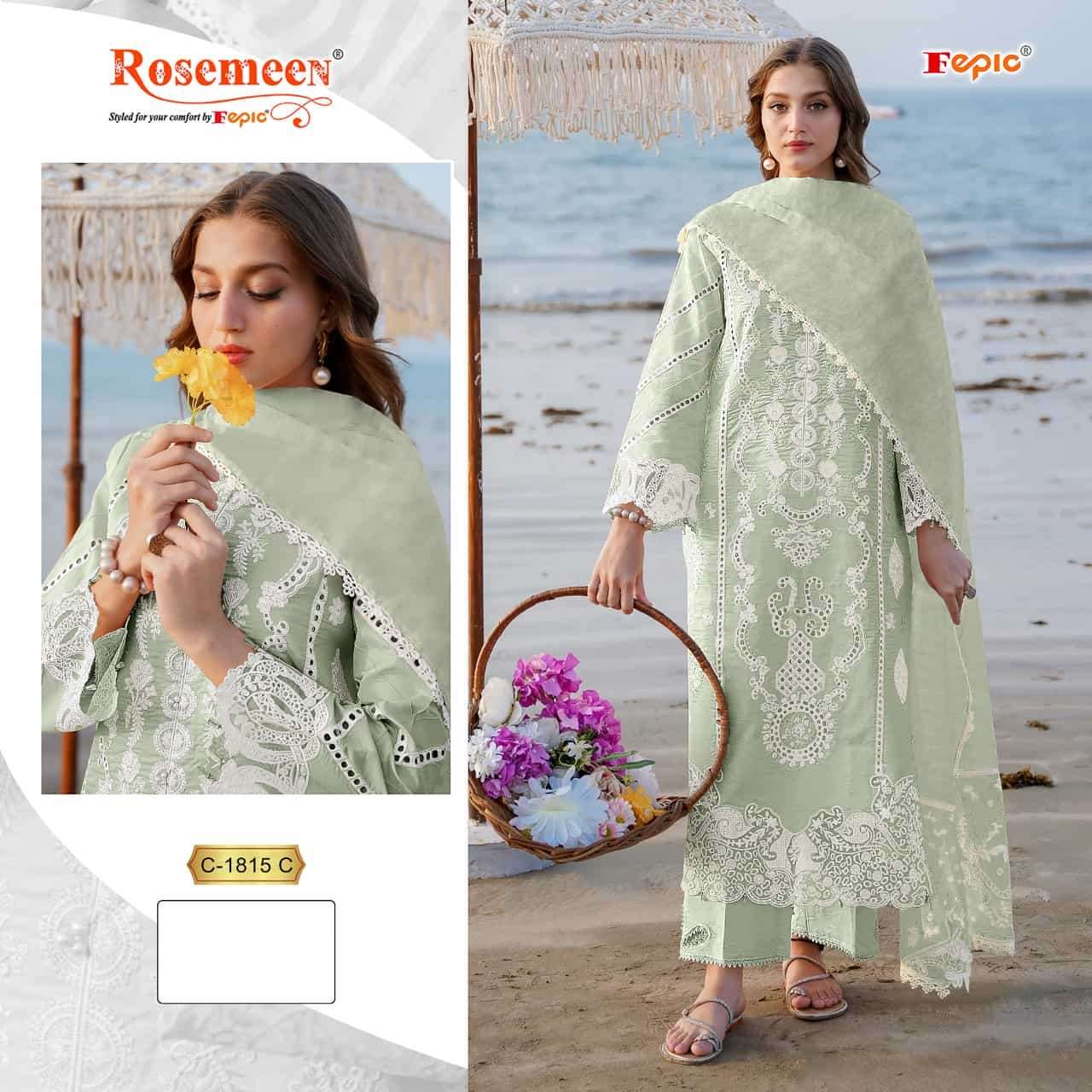 Fepic C 1815 Colors Pakistani Designer Cotton Salwar Kameez Wholesalers