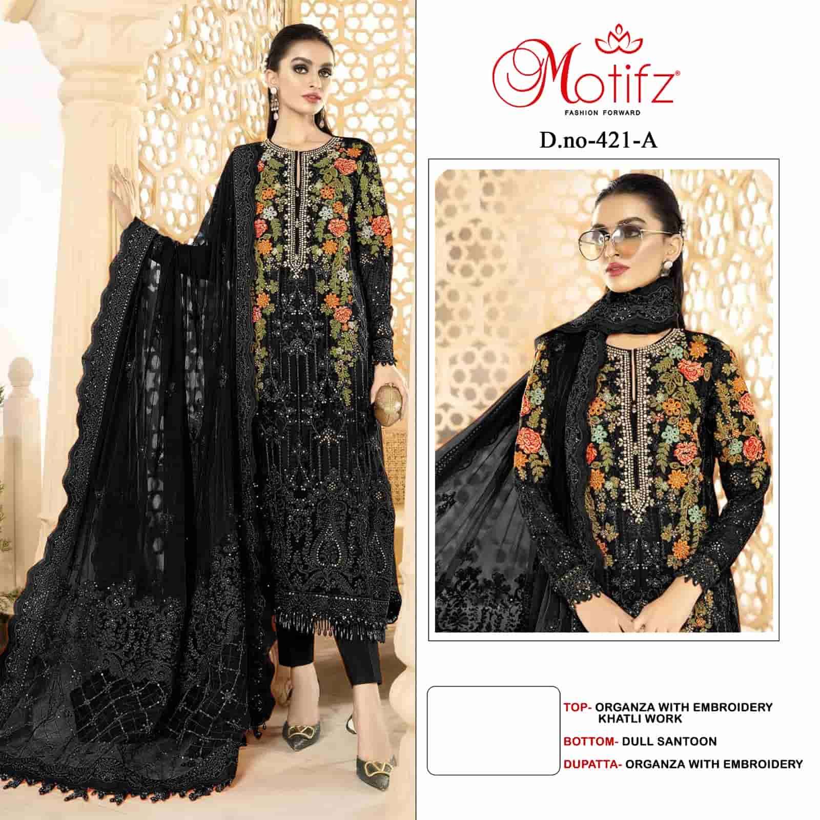 Motifz 421 Colors Pakistani Festive Wear Style Designer Salwar Suit Wholesalers
