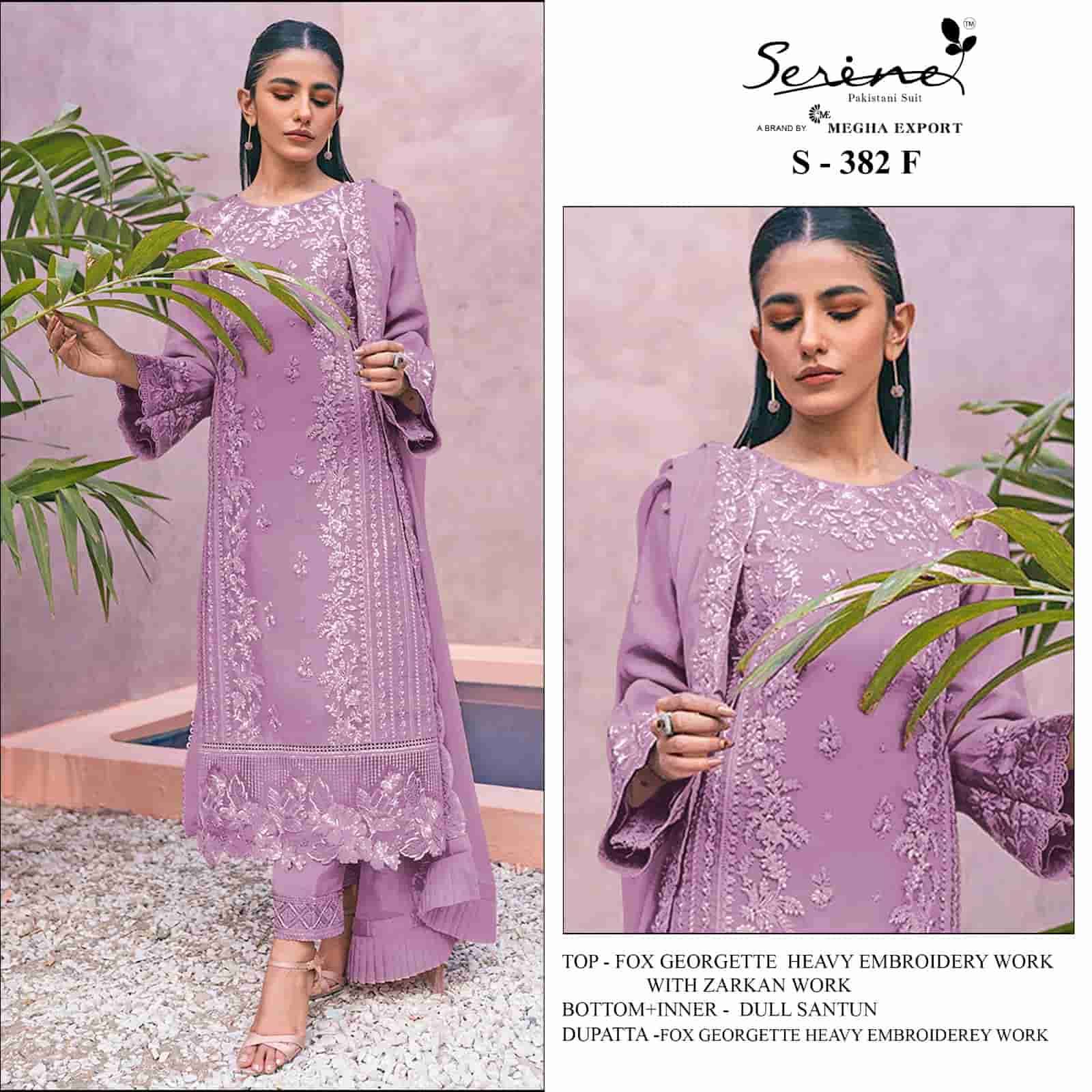 Serine S 382 F Pakistani Georgette Embroidered Salwar Suit Ensemble