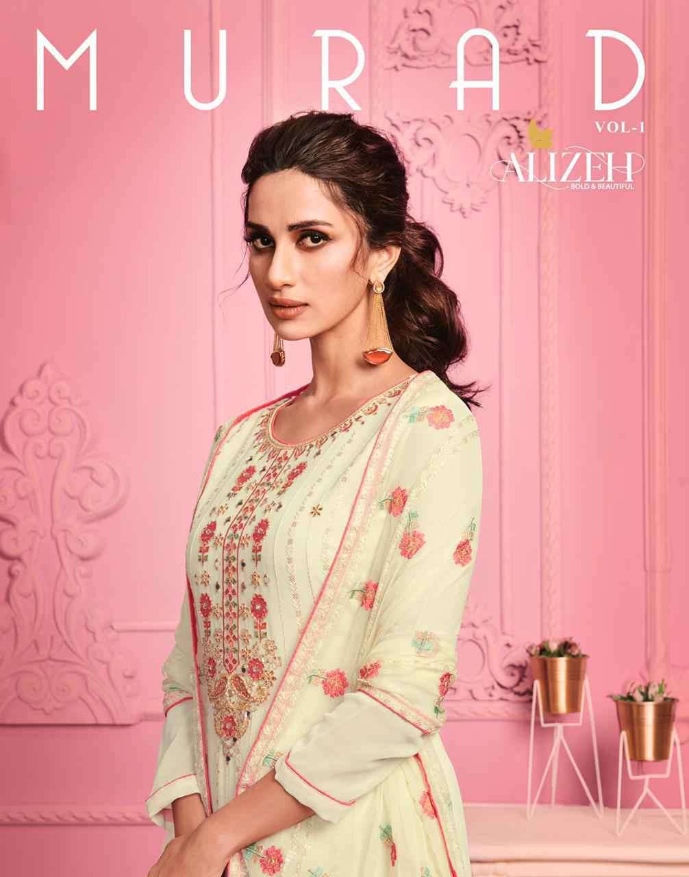 Aliizeh Murad Vol 1 Party Wear Straight Suit Collection at Best Rate