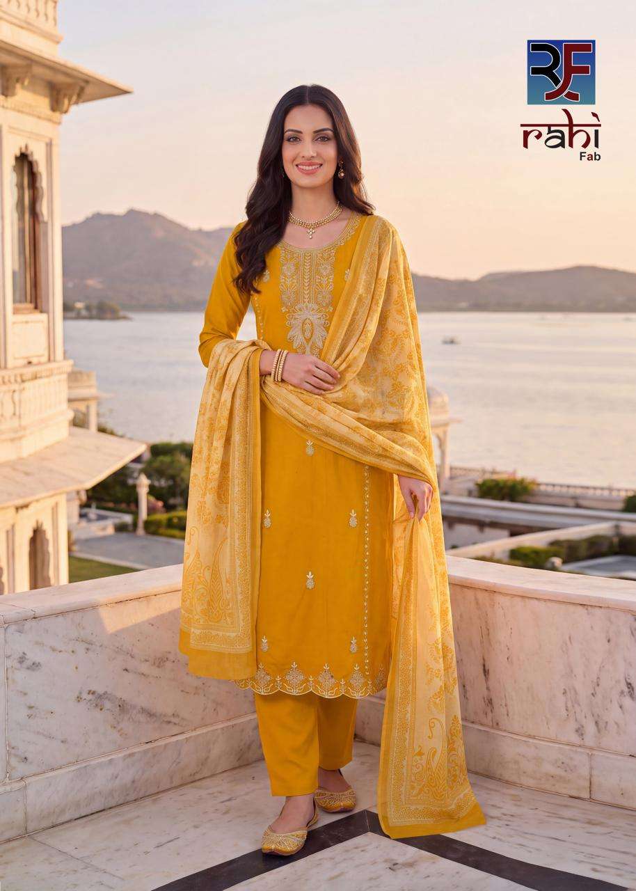 Rahi Fab Ruhani Gul Vol 1 Premium Wear Cotton Dress