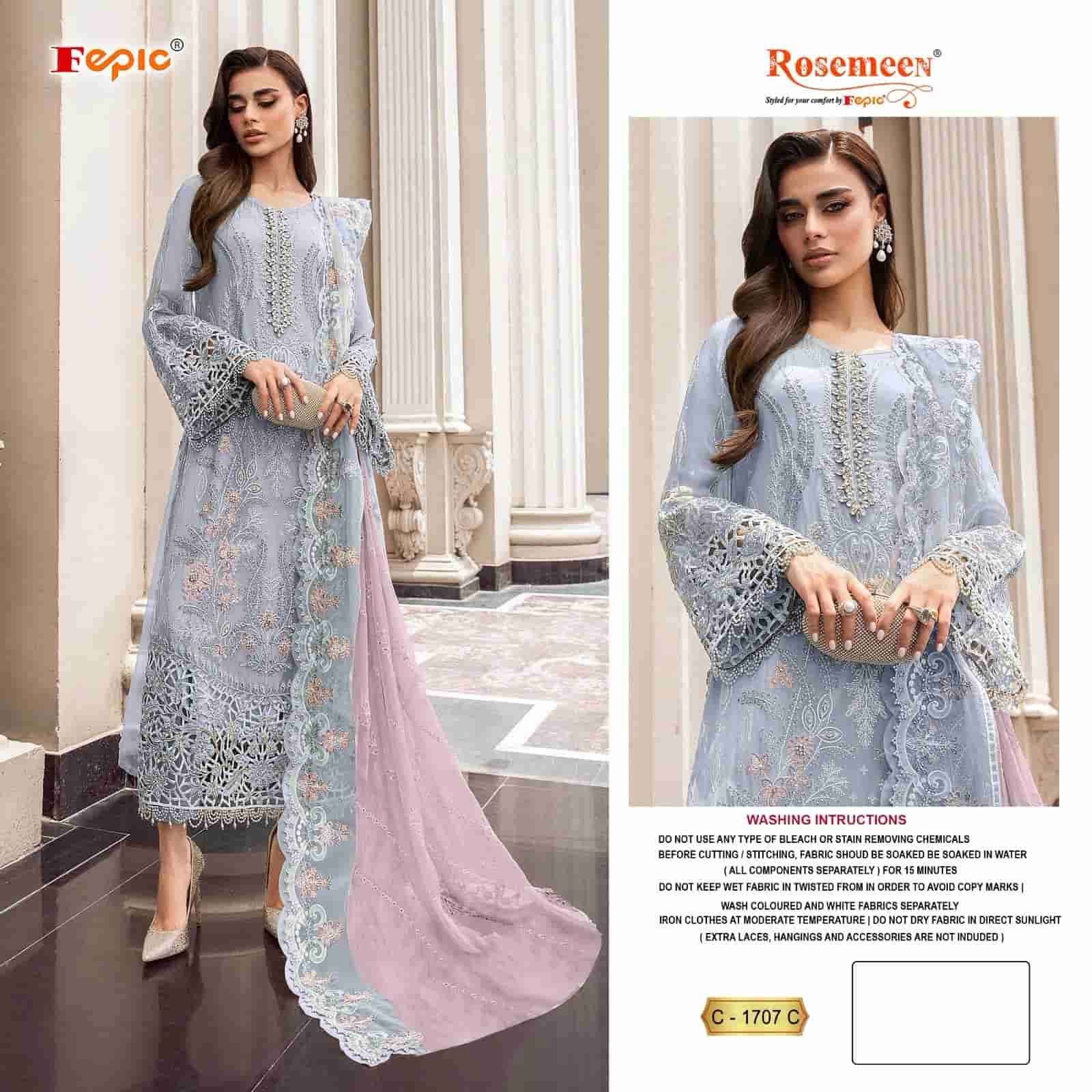 Fepic C 1707 C Exclusive Latest Embroidered Georgette Salwar Suit Ensemble