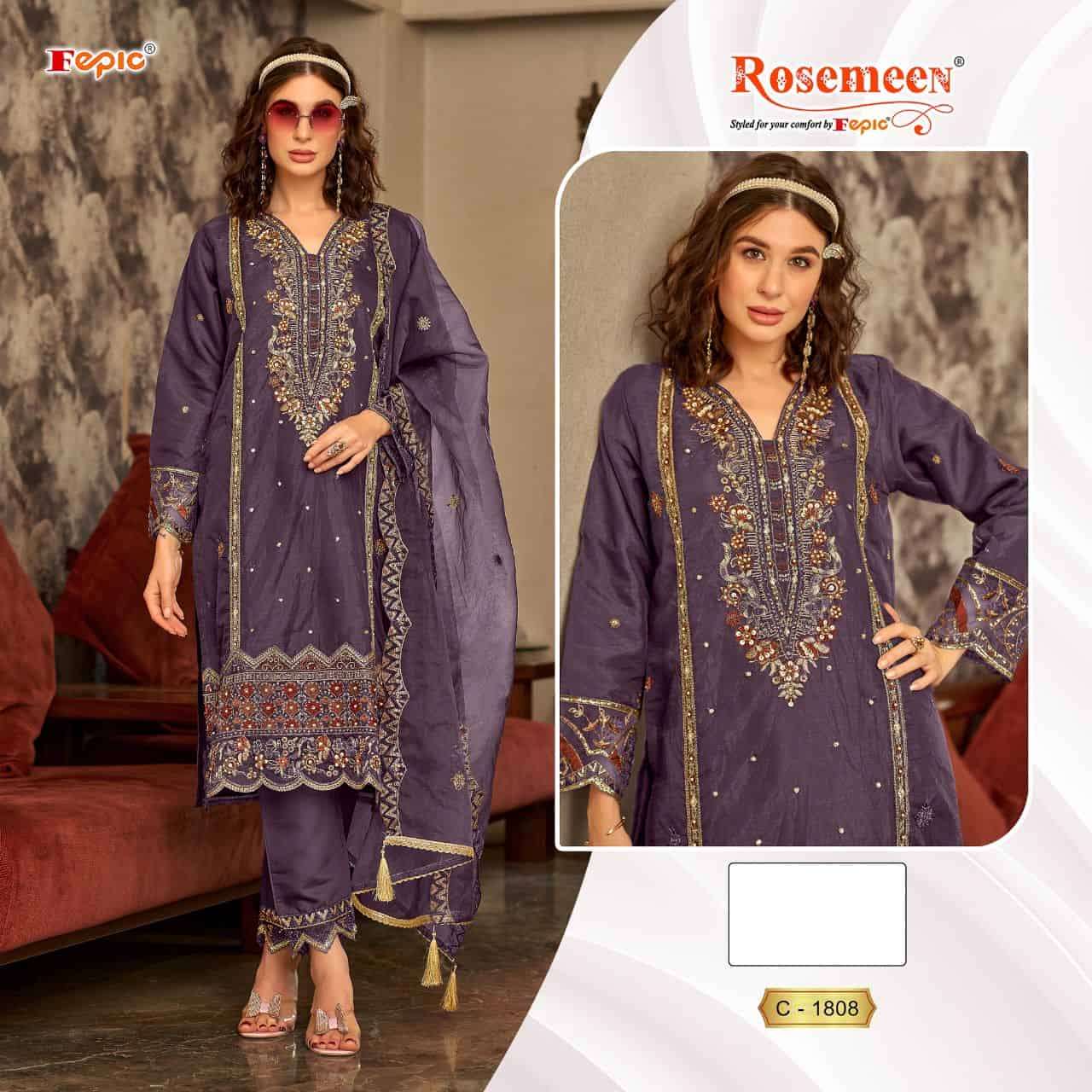 Fepic Rosemeen Organza Designer Salwar Suit