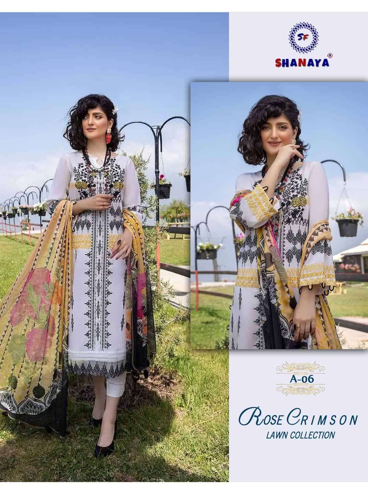 Shanaya Rose Crimson Embroidered Cotton Suit
