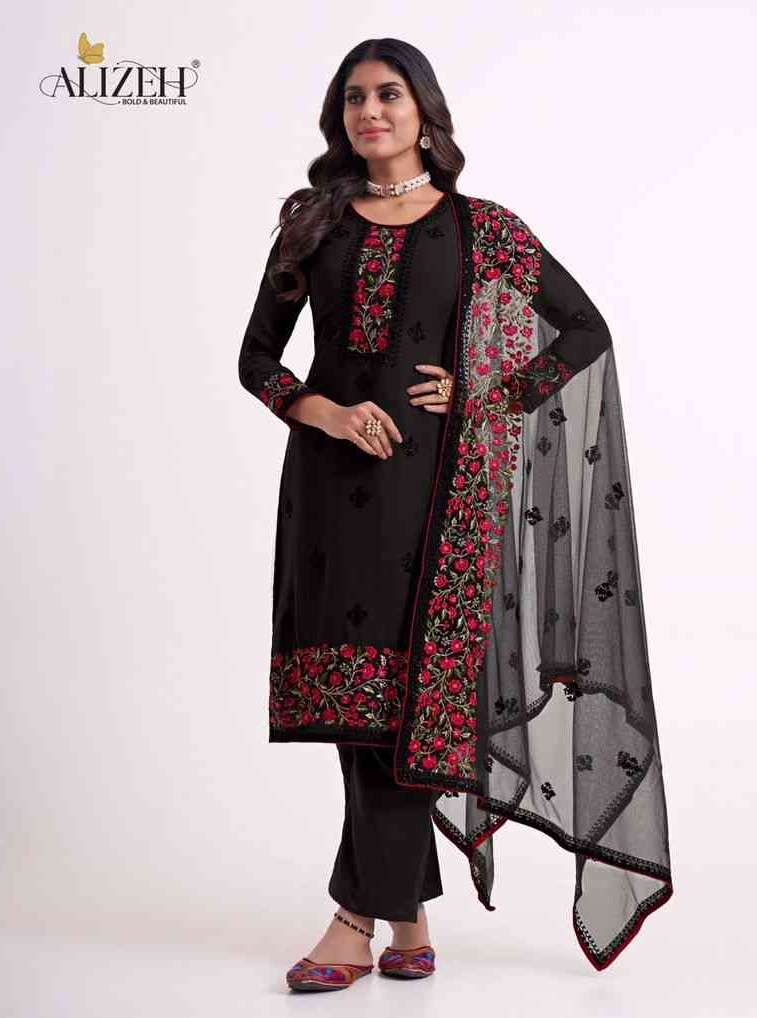 Alizeh Almora Vol 7 Designer Work Festive Collection Straight Suit