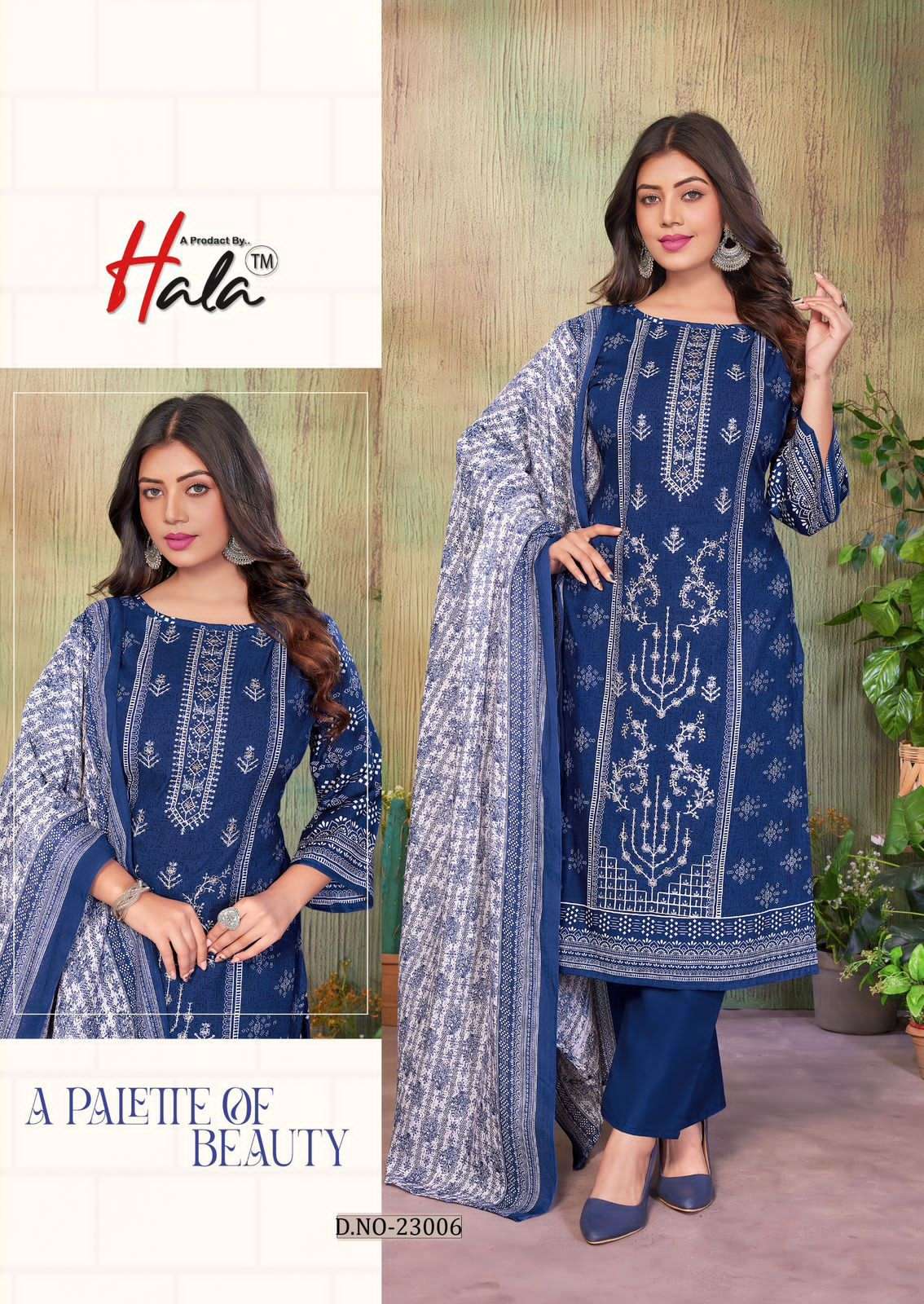 Hala Bin Saeed Vol 23 Unstitch Cotton Ladies Dress Price