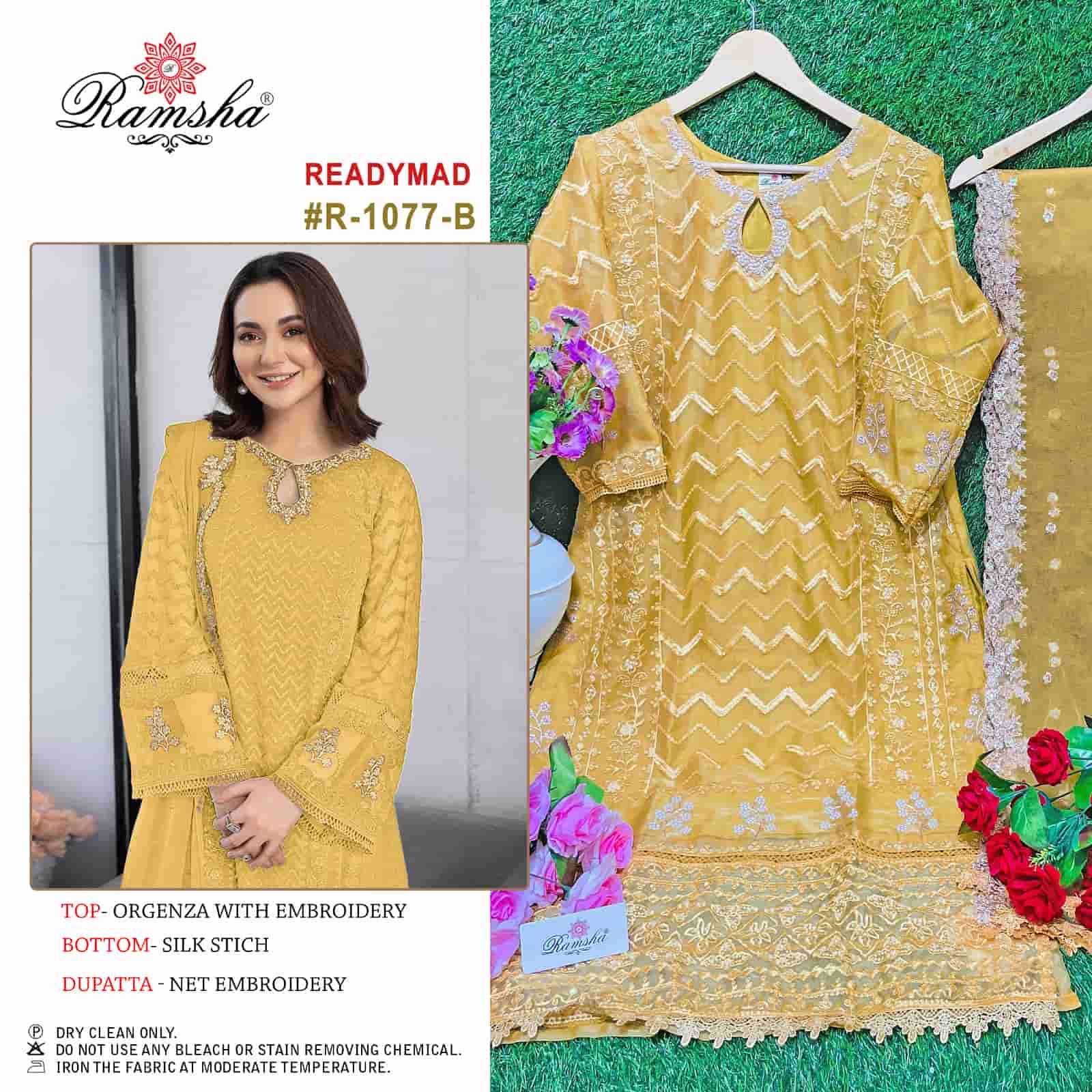 Ramsha R 1077 Colors Pakistani Fancy Designer Suit Readymade Collection