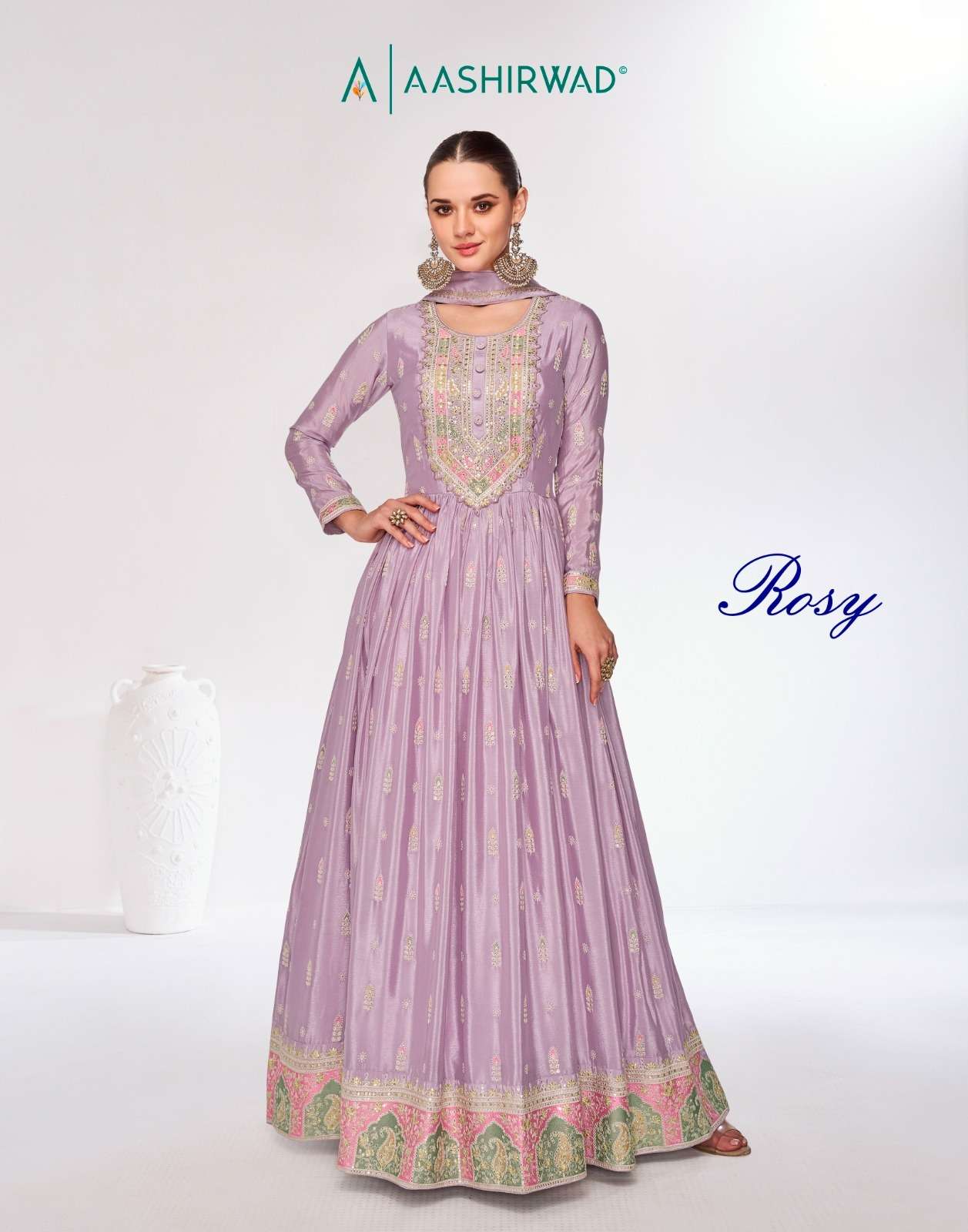 Aashirwad Rosy 9980 To 9983 Readymade Latest Designer Dress Exporters