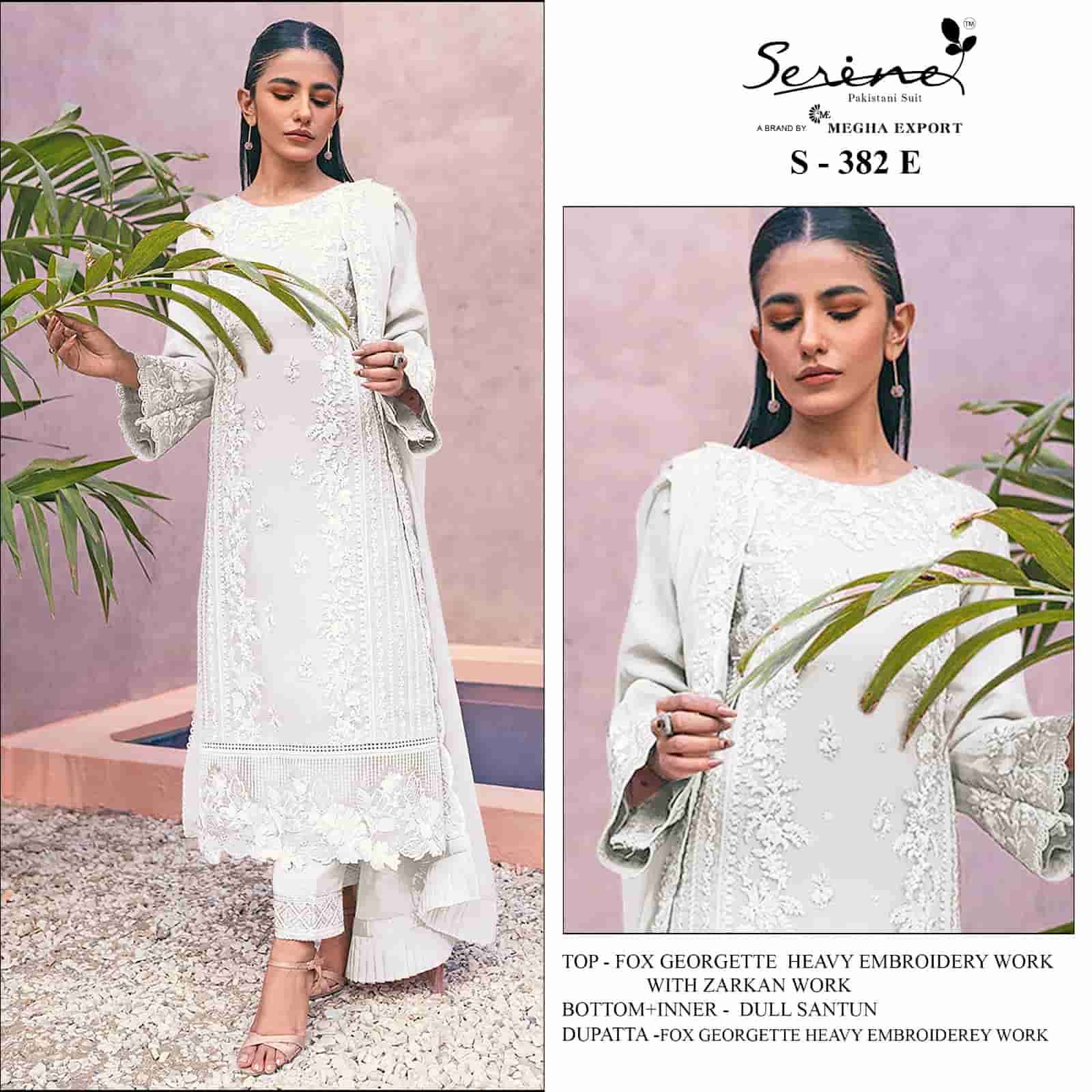 Megha Export S 382 Colors Pakistani Designer Georgette Embroidered Suit Wholesalers