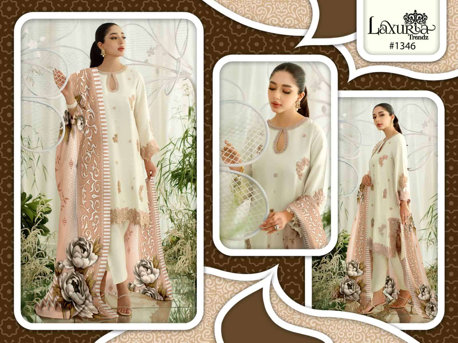 Laxuria Trends 1346 Latest Designer Festive Collection Kurti Pant Dupatta Set