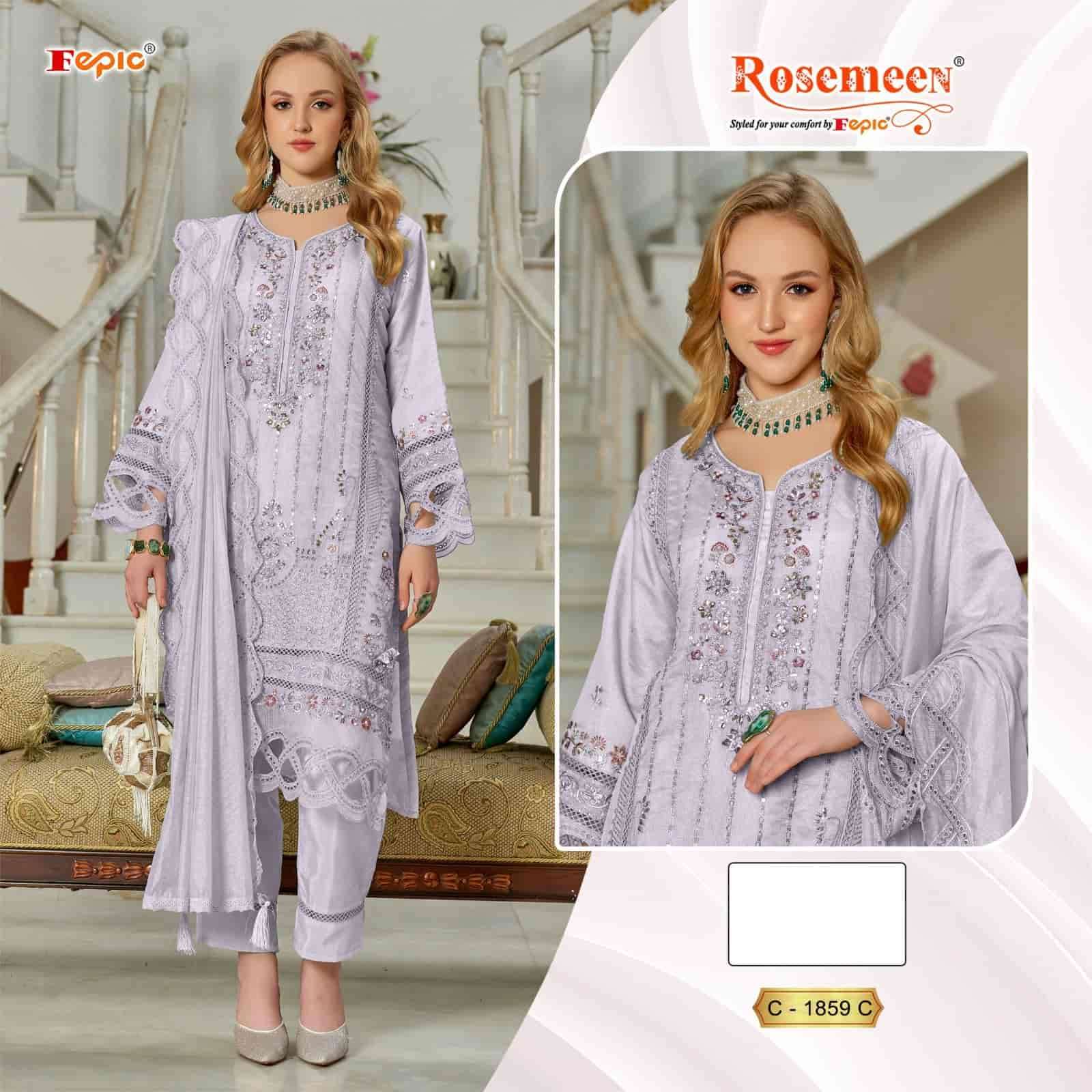 Fepic C 1859 C Exclusive Designer Pakistani Embroidered Suit Collection